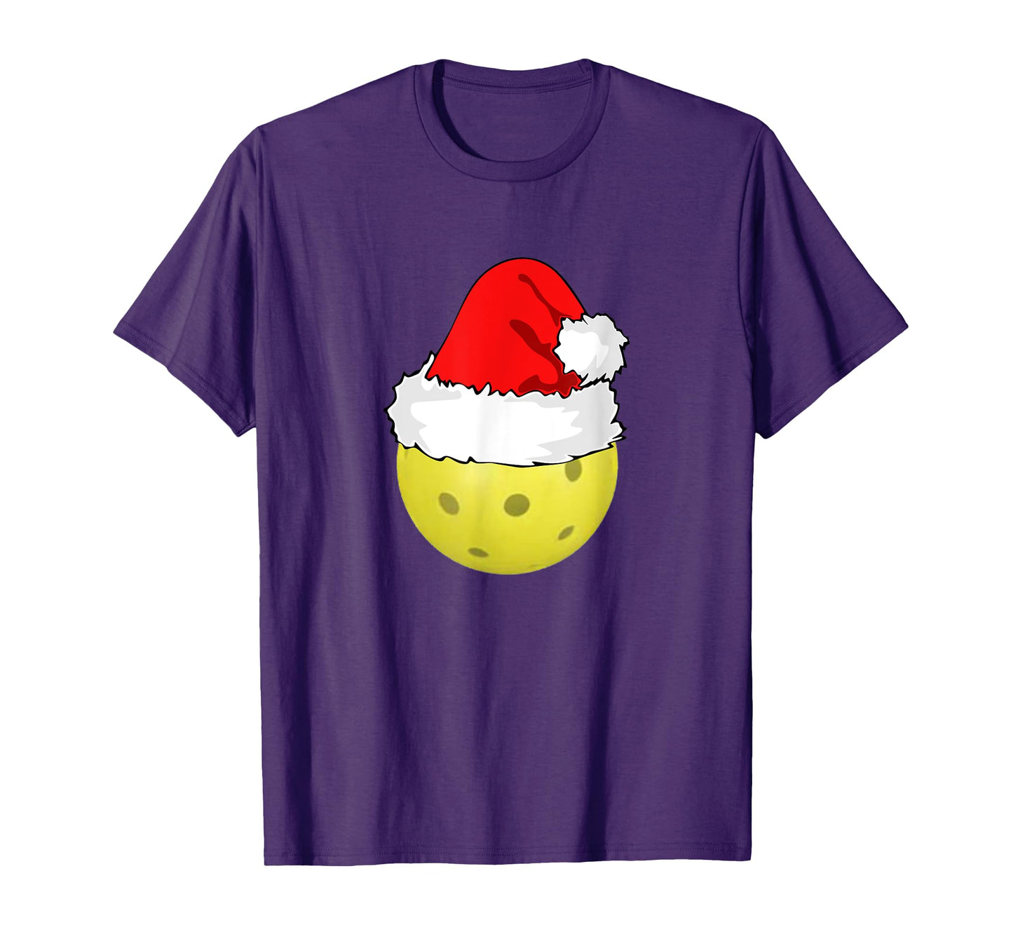 Christmas Pickleball Pickle Ball Santa Hat Funny Sport Xmas T-Shirt