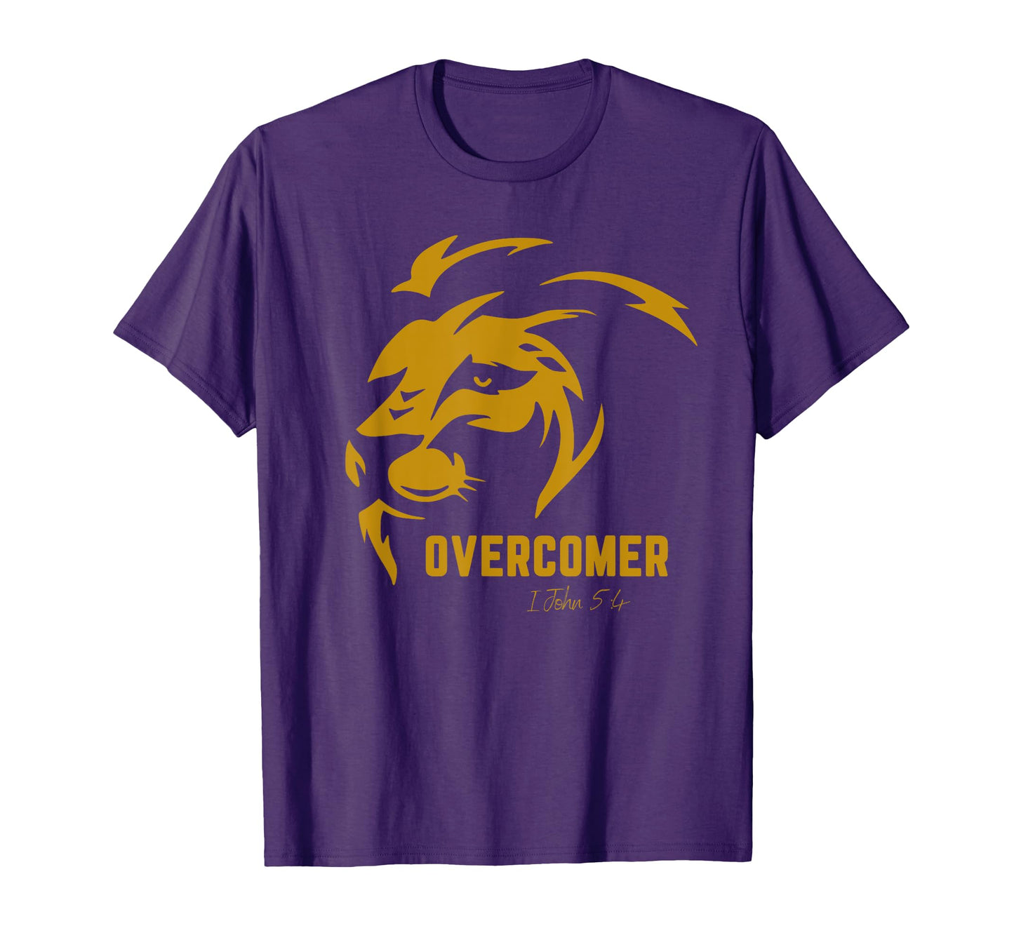 Christian Faith Overcomer Motivational Jesus Lion of Judah T-Shirt