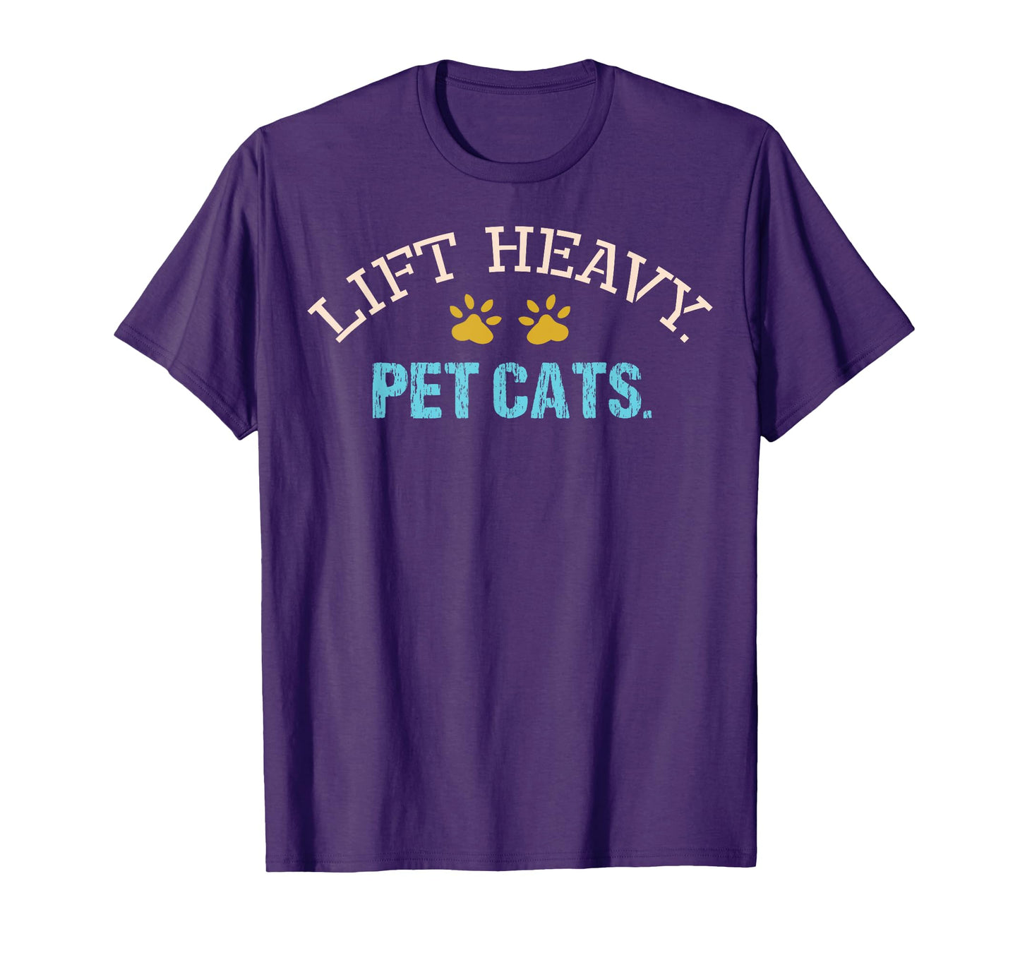 Lift Heavy Pet Cats Weightlifter Gym Fit Muscle Workout Fit T-Shirt
