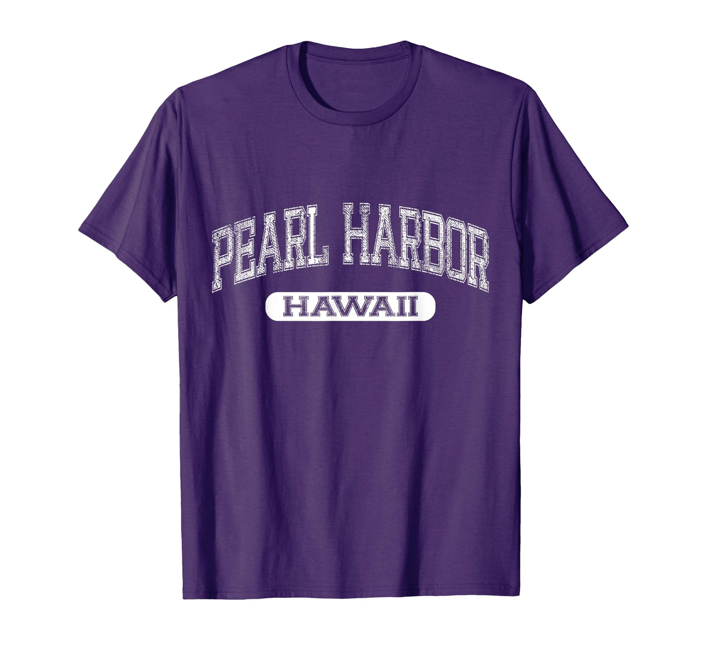 Vintage Pearl Harbor Hawaii Varsity Text University Font T-Shirt