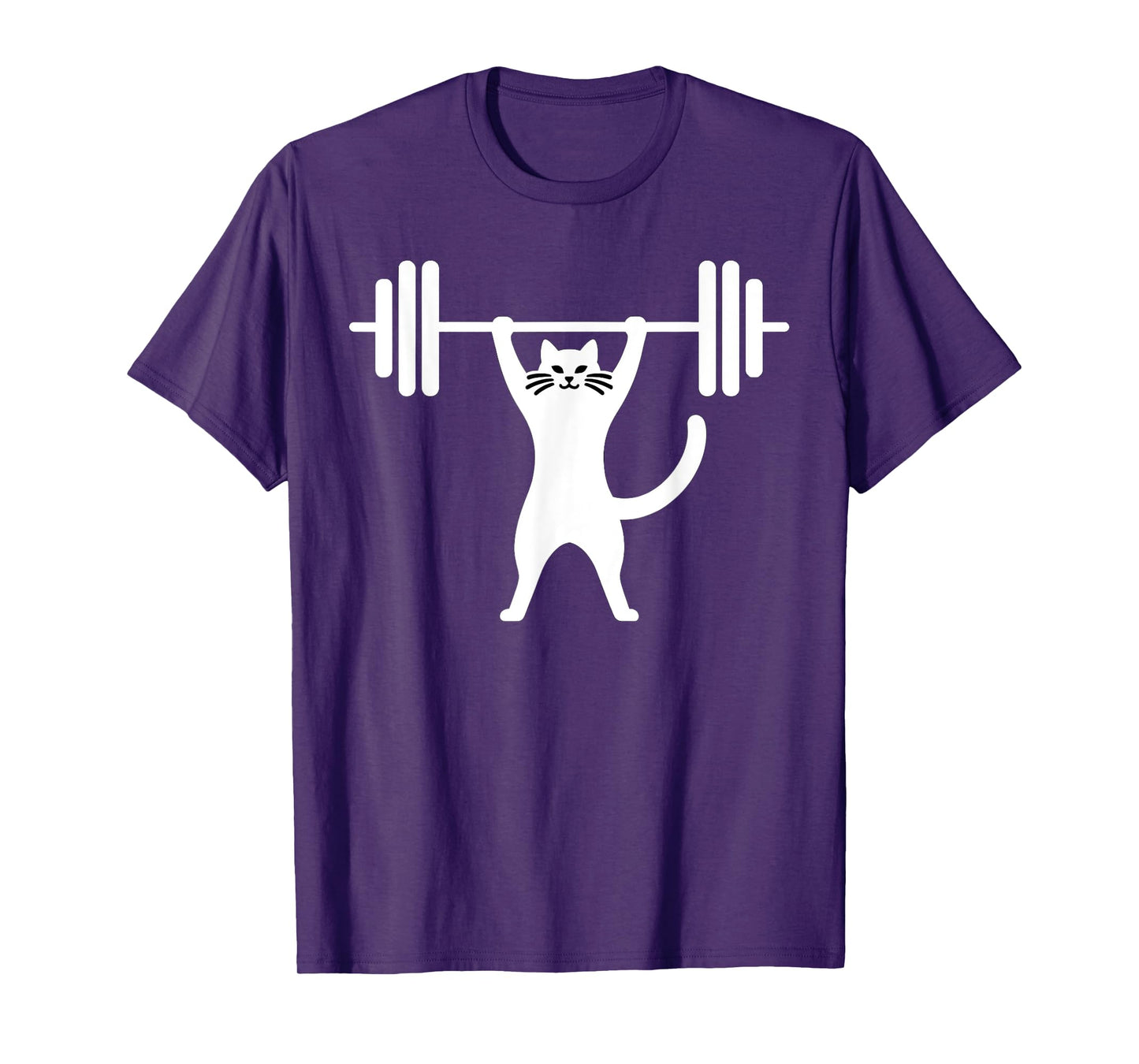 Cat Powerlifting Weightlifting Gym Workout Men Women Kids T-Shirt