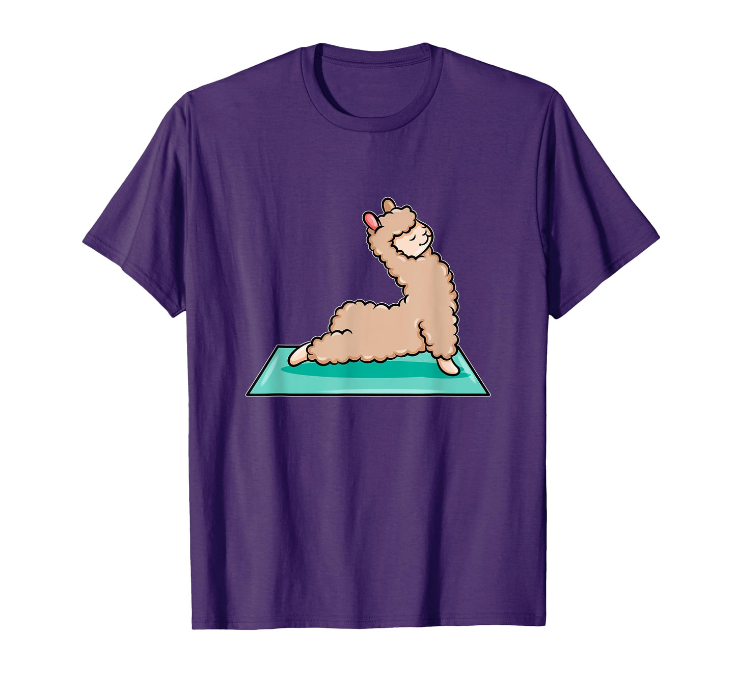 Cute Yoga Llama Alpaca Meditation Costume Sport For Women T-Shirt