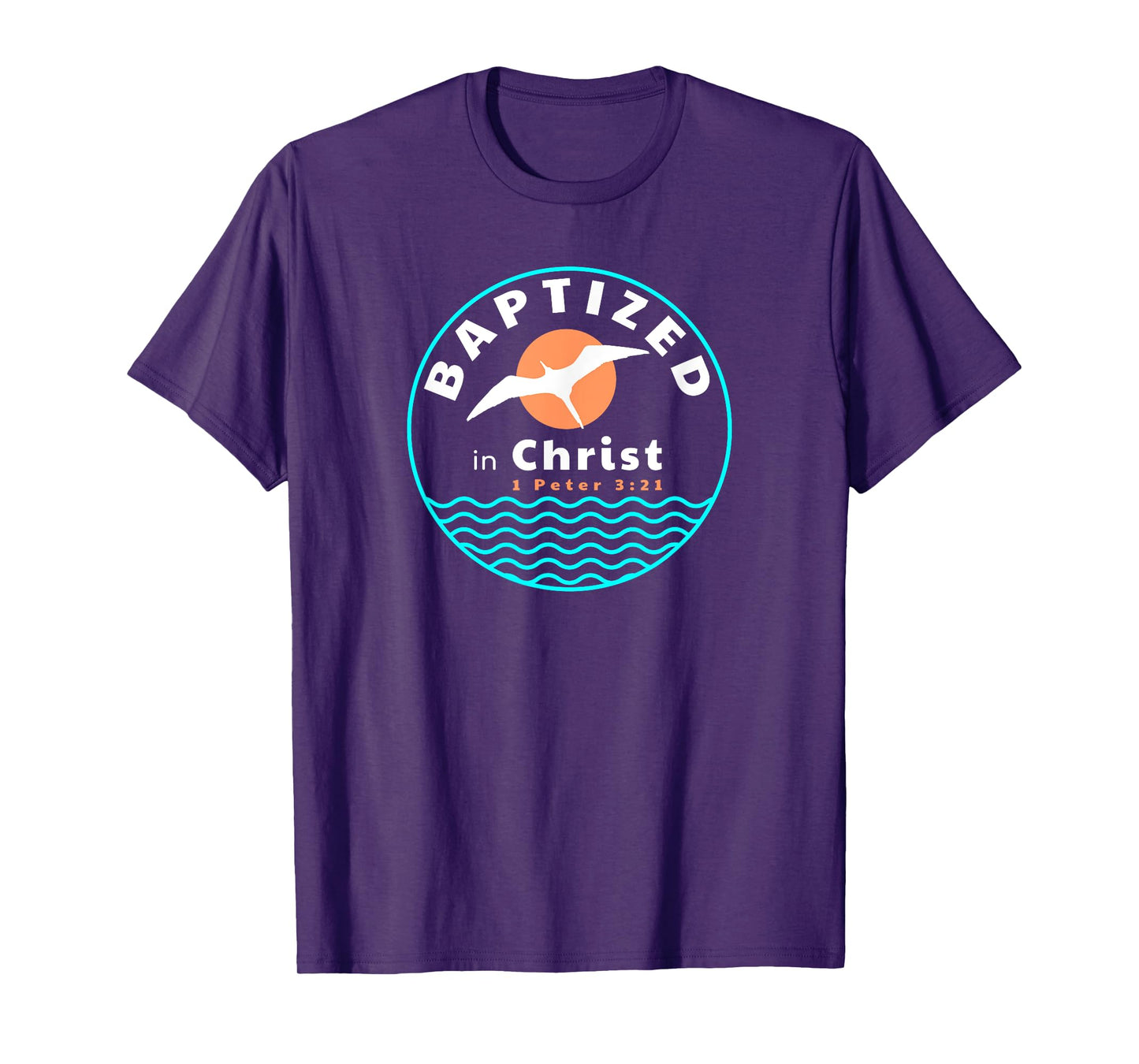 TourisTeez for Water Baptismal Christ Jesus Tees Baptized in Christ Christian Adult, Women, Men, Kids Baptism T-Shirt,Black,Small