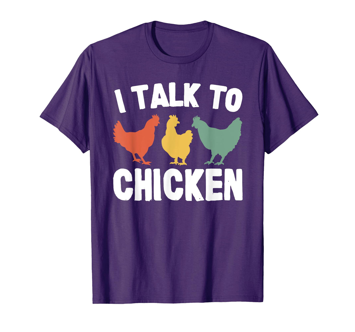 Joyouse Clothing I Talk To Chicken Funny Vintage Black Unisex T-Shirt