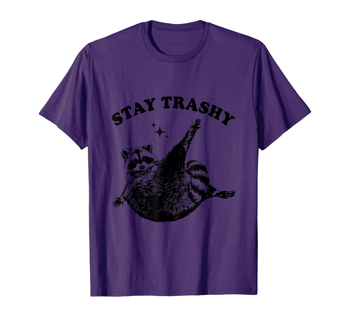 Stay Trashy Raccoon Lover Humor Vintage Funny Racoon T-Shirt