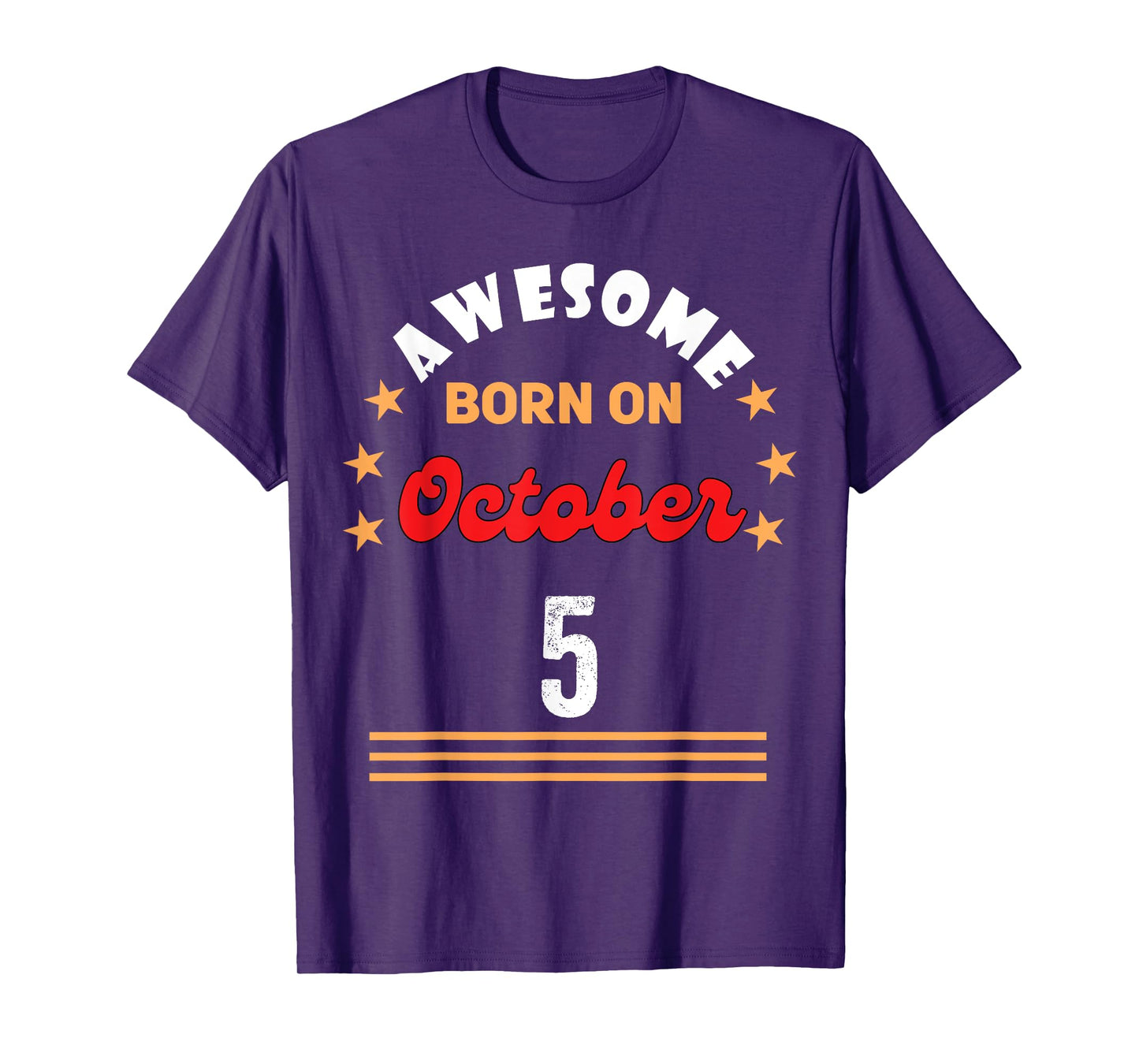 October 5 Birthday Awesome born on 5th October Vintage T-Shirt