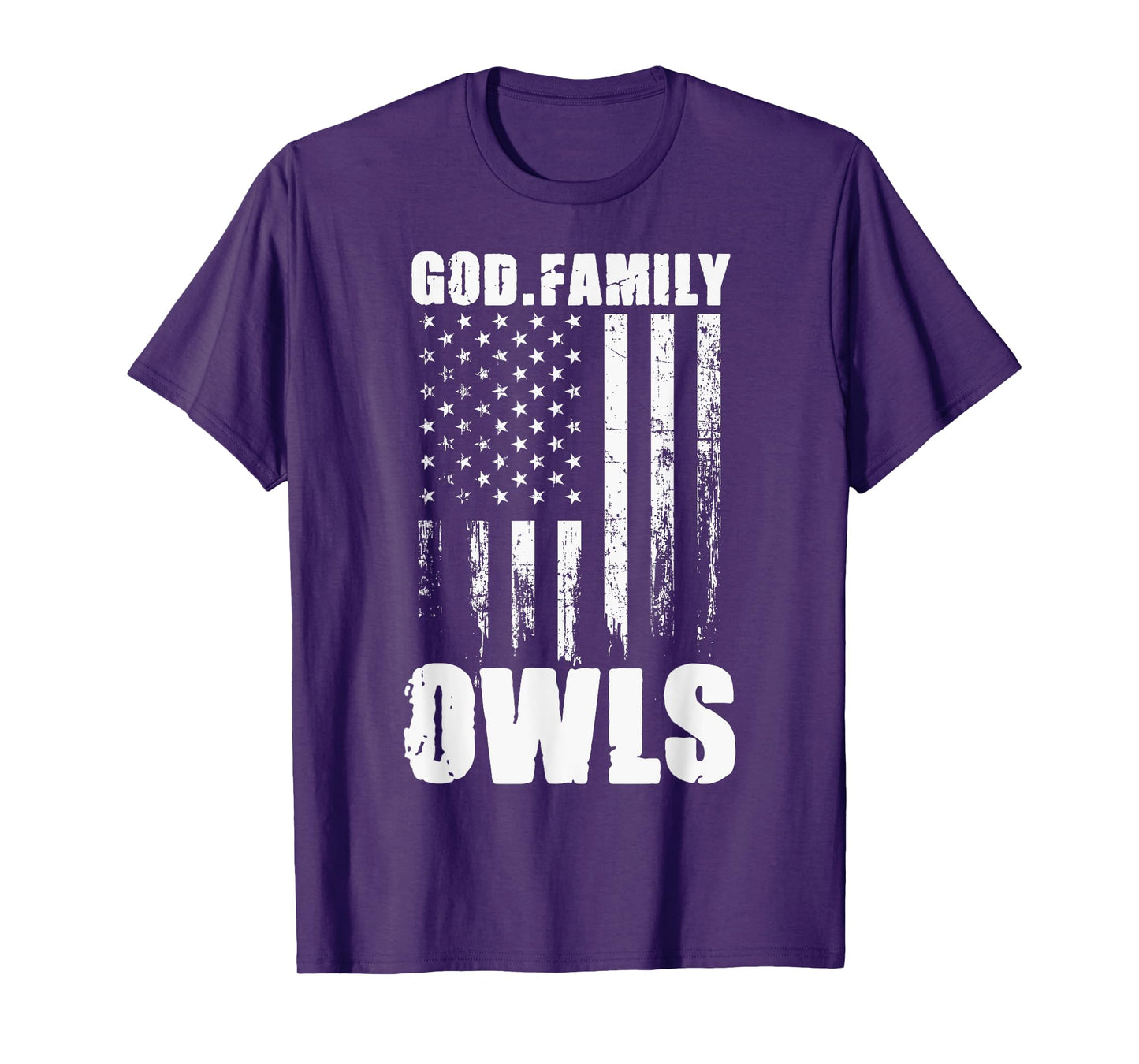 Joshua Owls God. Family. Vintage USA Flag T-Shirt