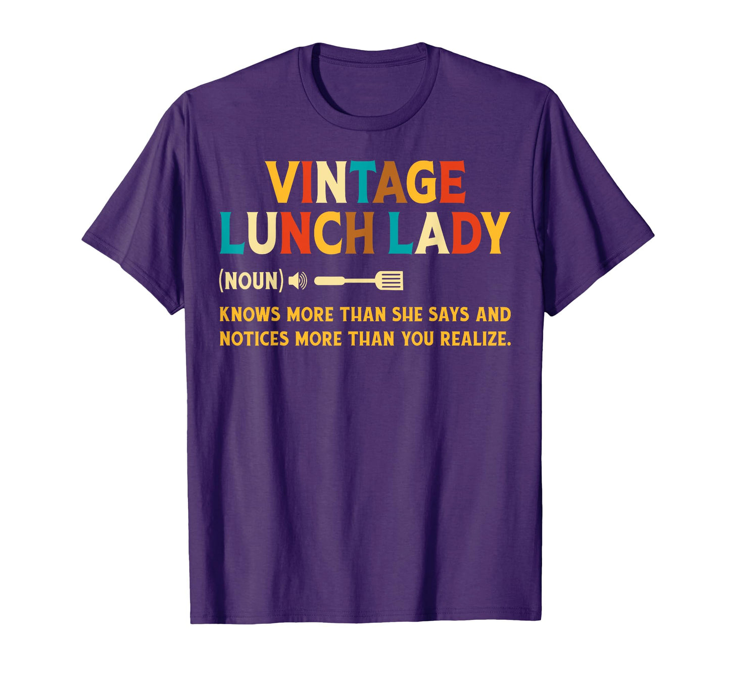 Vintage Lunch Lady Definition Noun School Lunch Ladies Gifts T-Shirt