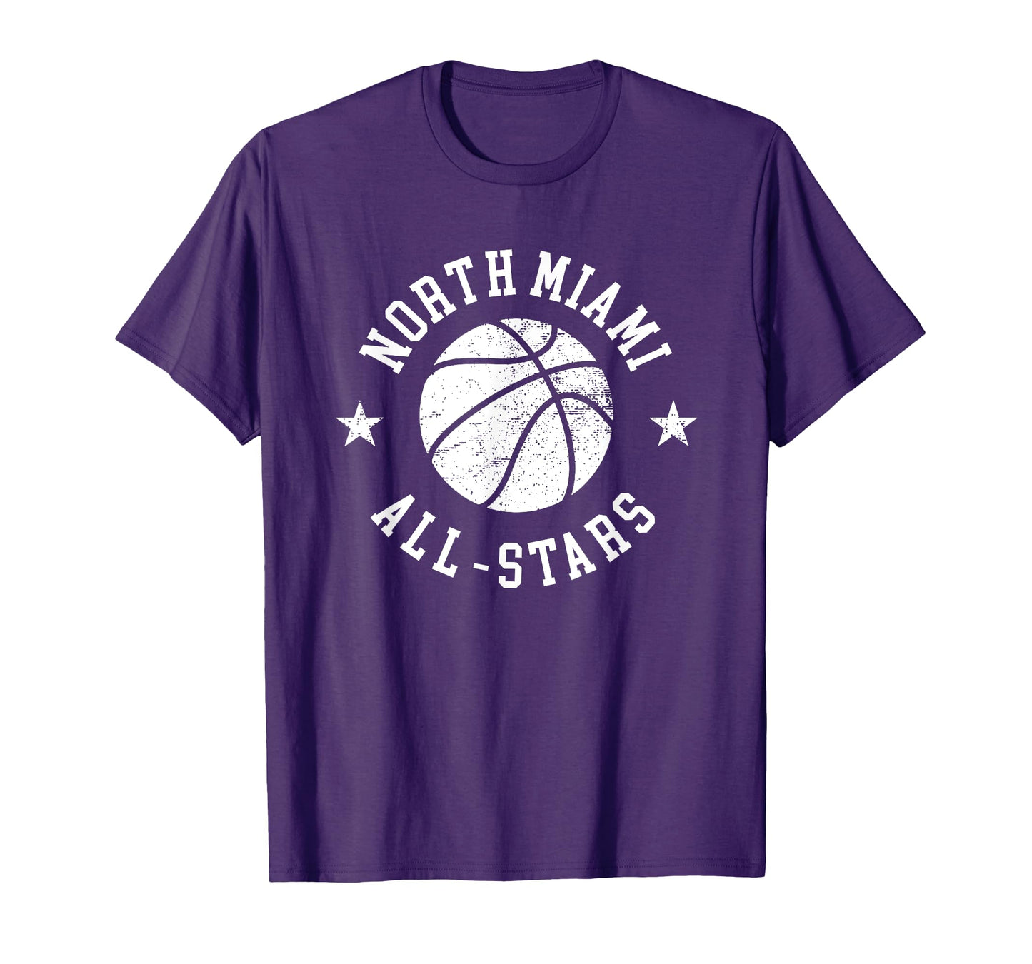 North Miami Vintage All-Stars Retro 80s Basketball T-Shirt