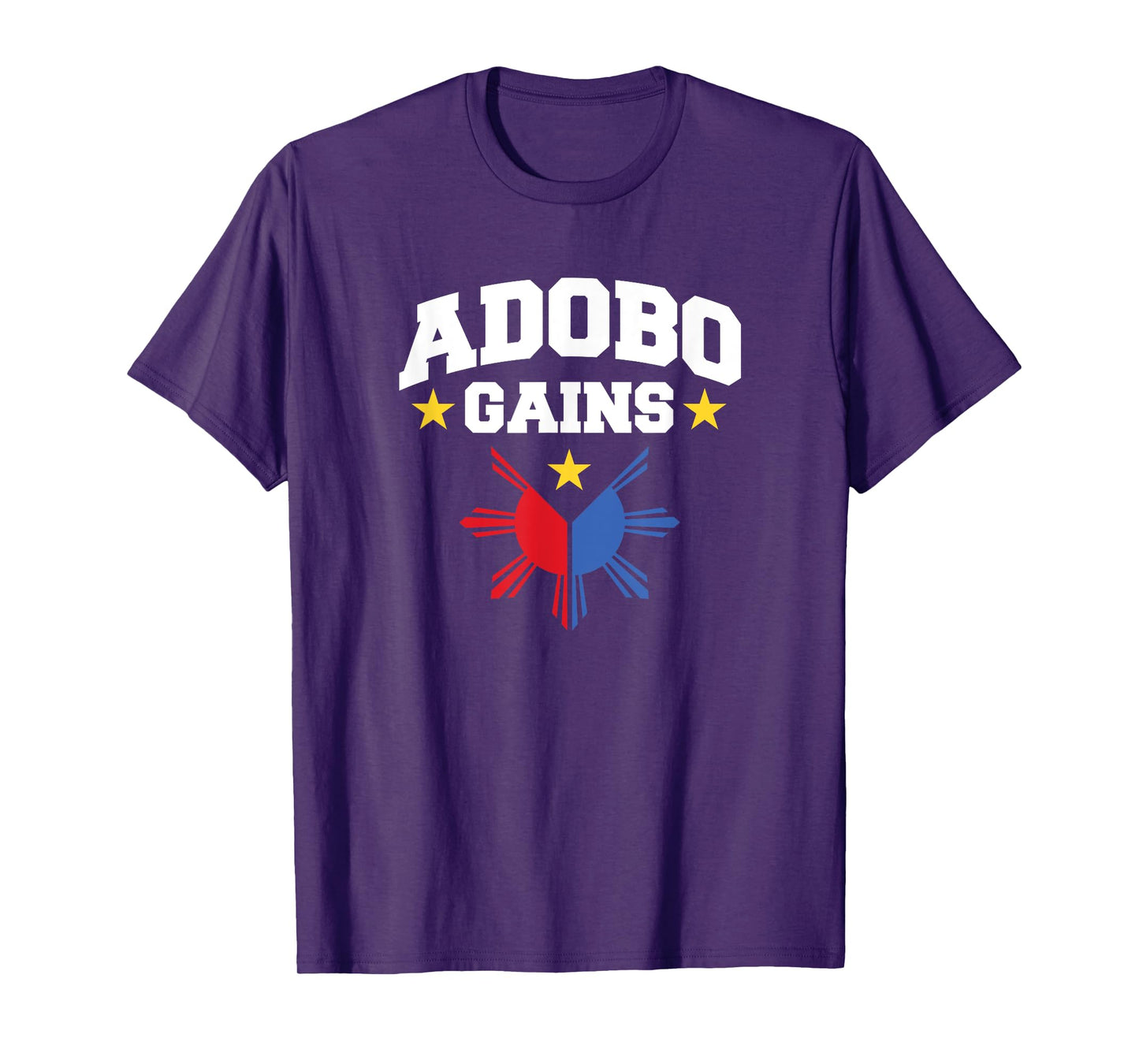 Adobo Gains Funny Filipino Philippine Sun Flag Pride T-Shirt