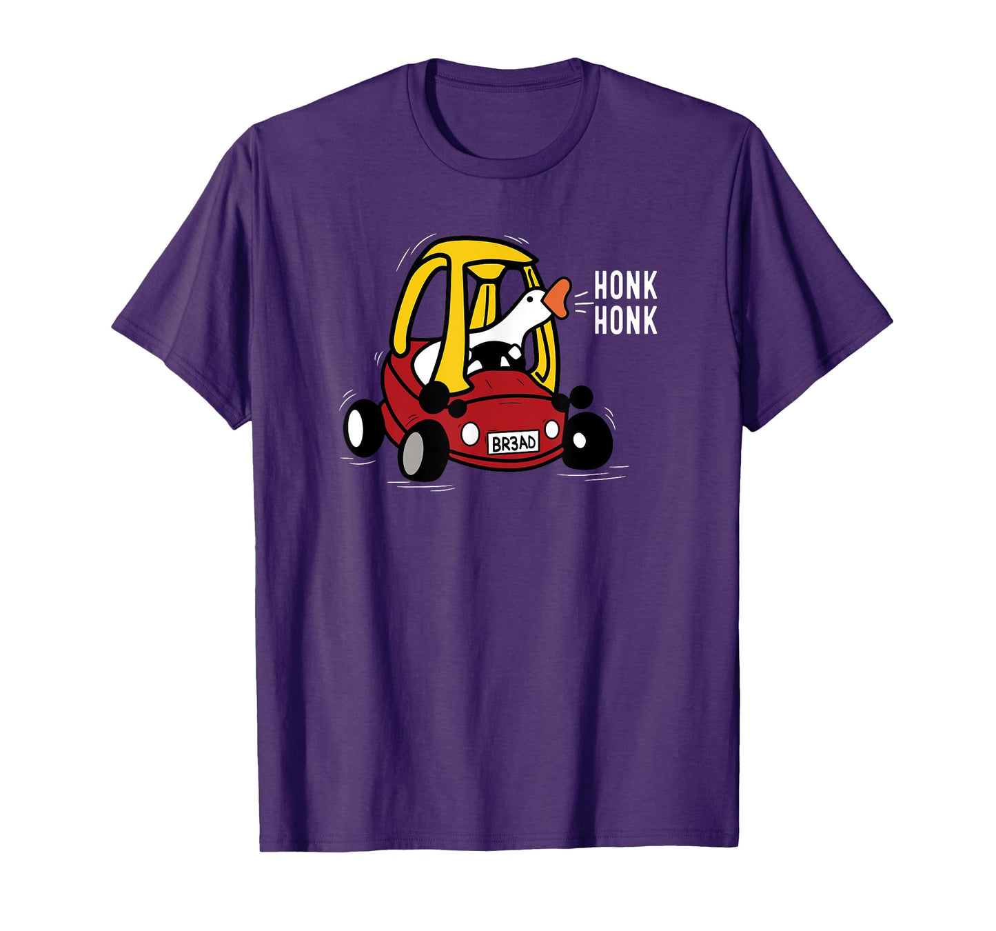 Silly Goose Driving Nostalgic Toy Car Honk Honk Funny Meme T-Shirt
