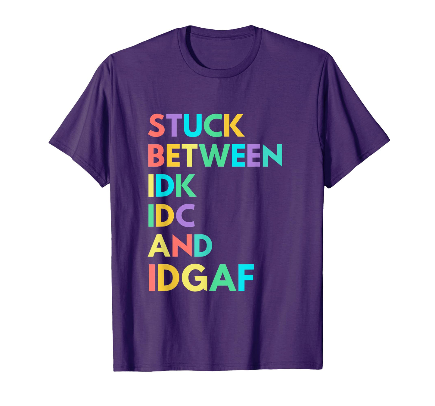 THE PINEAPPLE Women's Funny Fitness IDK IDC IDGAF T-Shirt - Black, Small