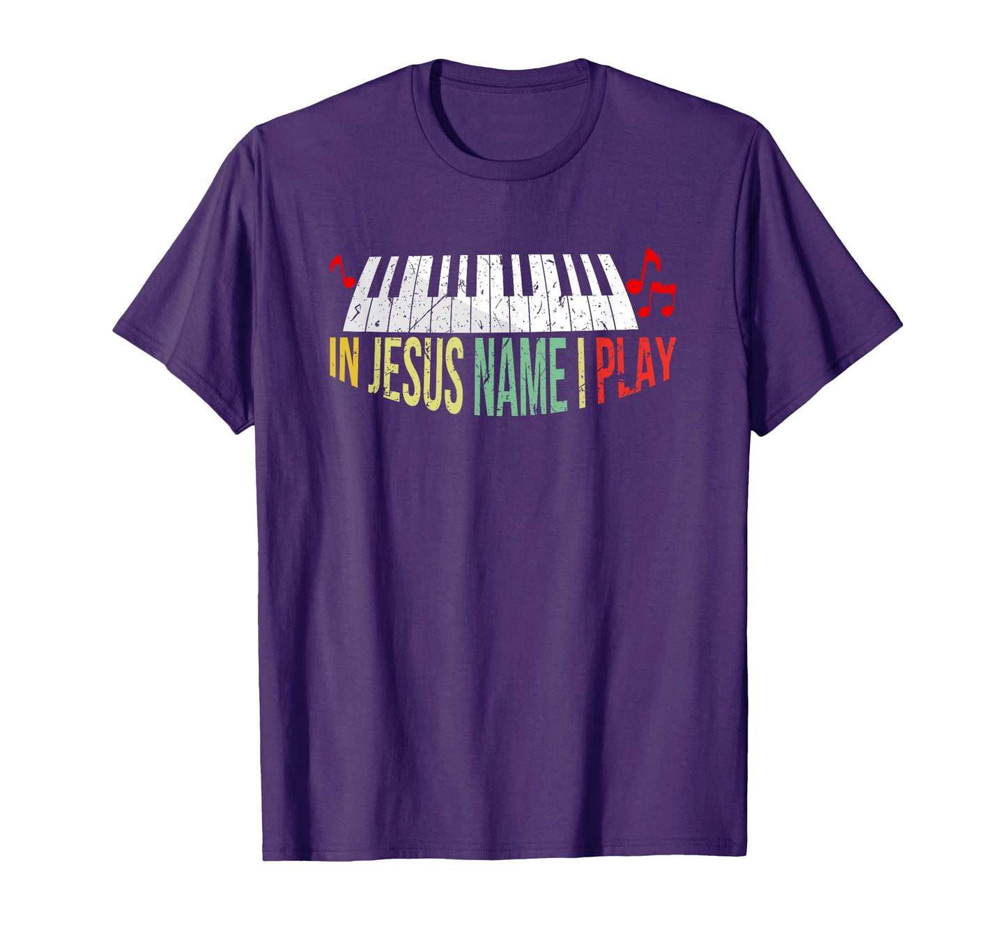 In Jesus Name I Play Piano Christian Music Lover T-Shirt
