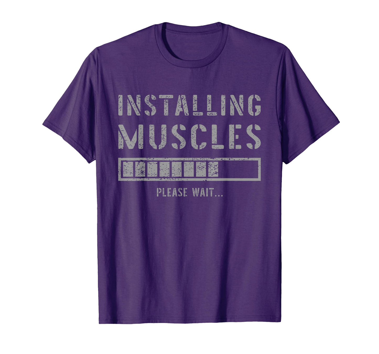 Funny Gym Workout Installing Muscles Please Wait T-Shirt