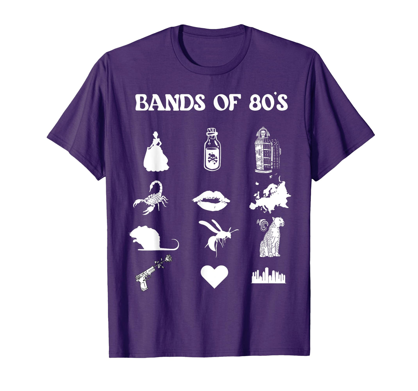 Retro 1980s Bands - Music - Music Lover T-Shirt