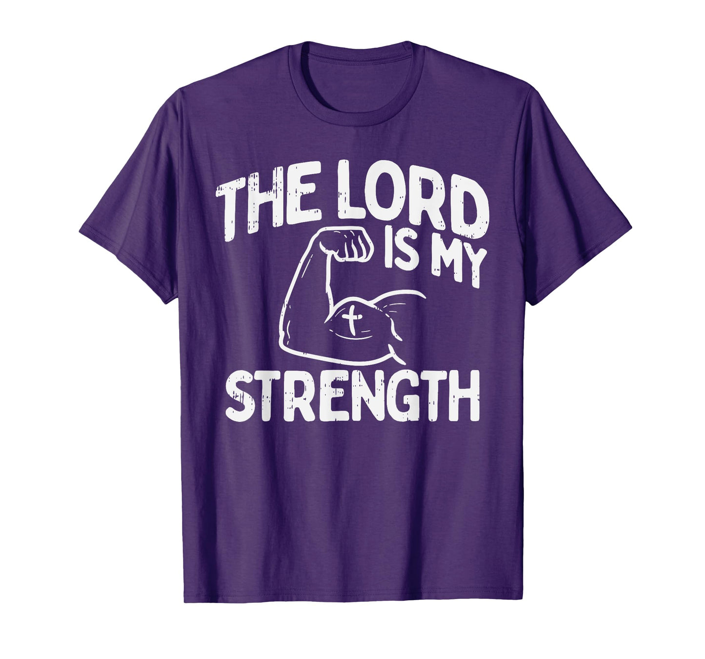 Lord My Strength Bible Workout Gym God Jesus Catholic Gift T-Shirt