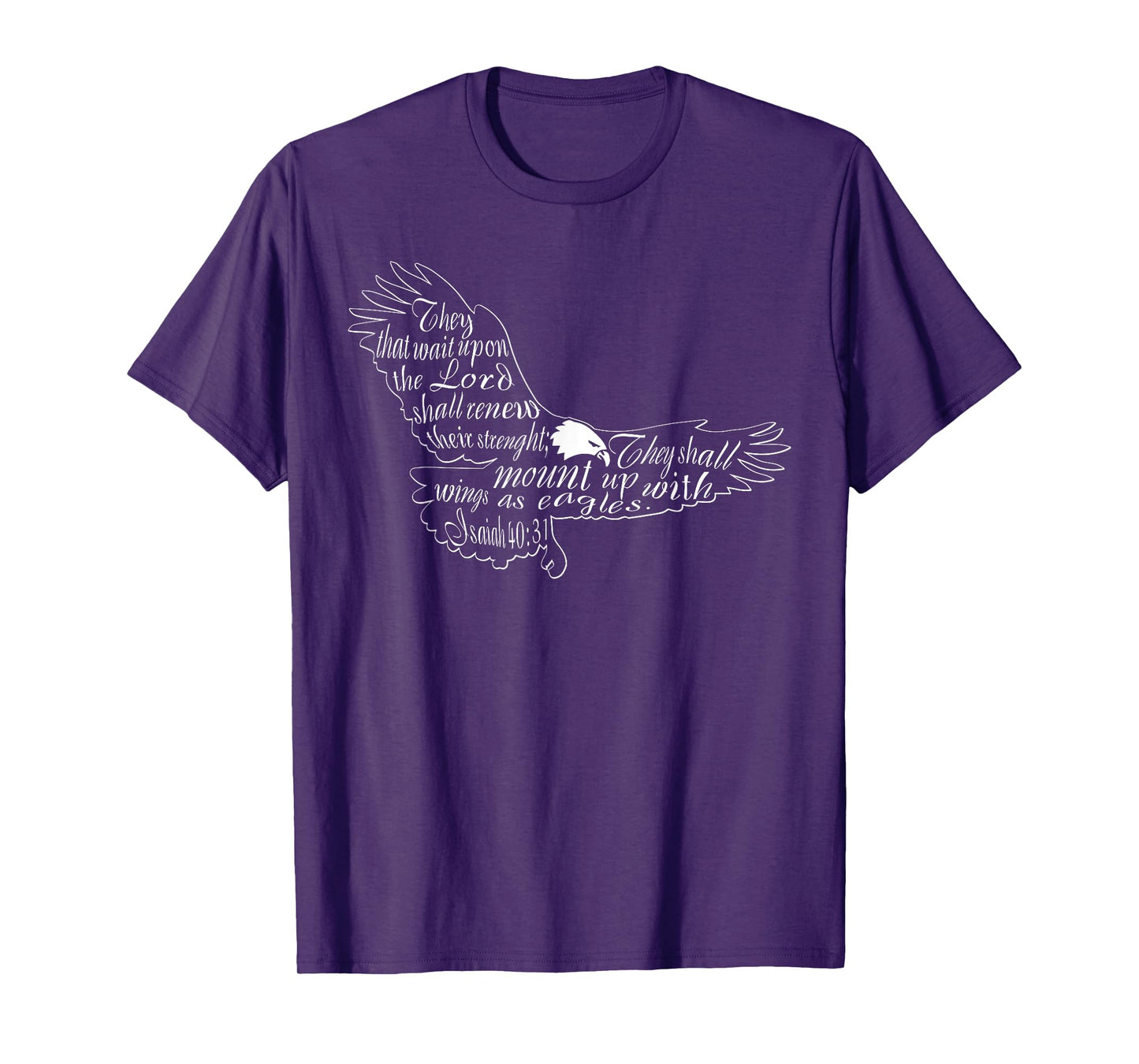 Religise Adler Wings Designs The Waiting for the Lord Isaiah 40:31 Eagle T-Shirt