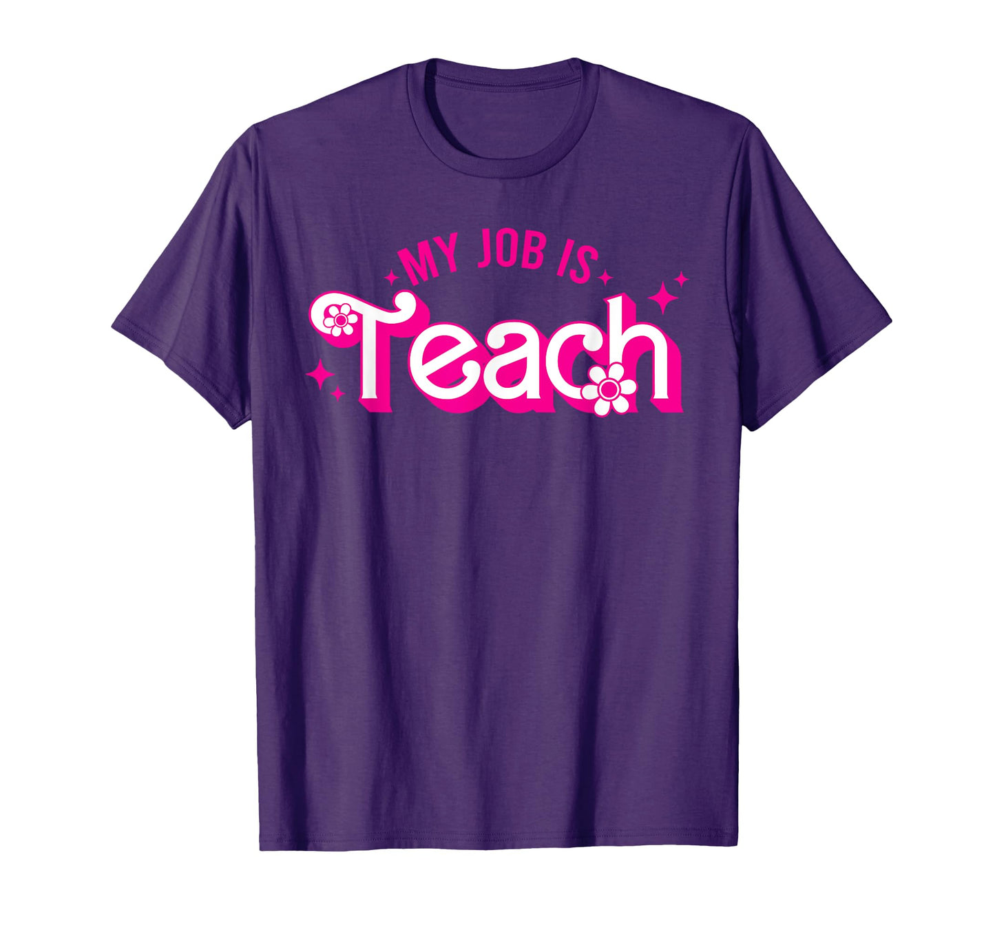 My Job Is Teach Retro School Humor Funny Teacher Life T-Shirt for Men Women