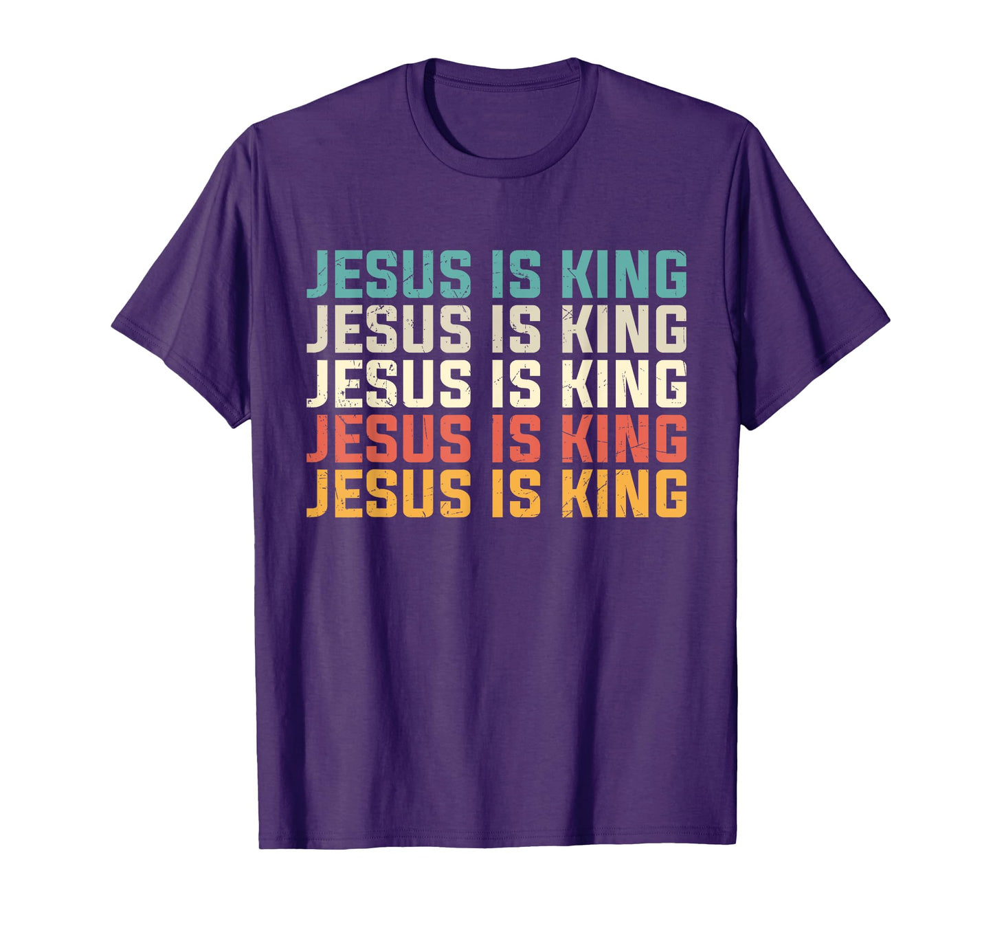 Jesus Is King Vintage Retro Jesus Christ Christian Church T-Shirt