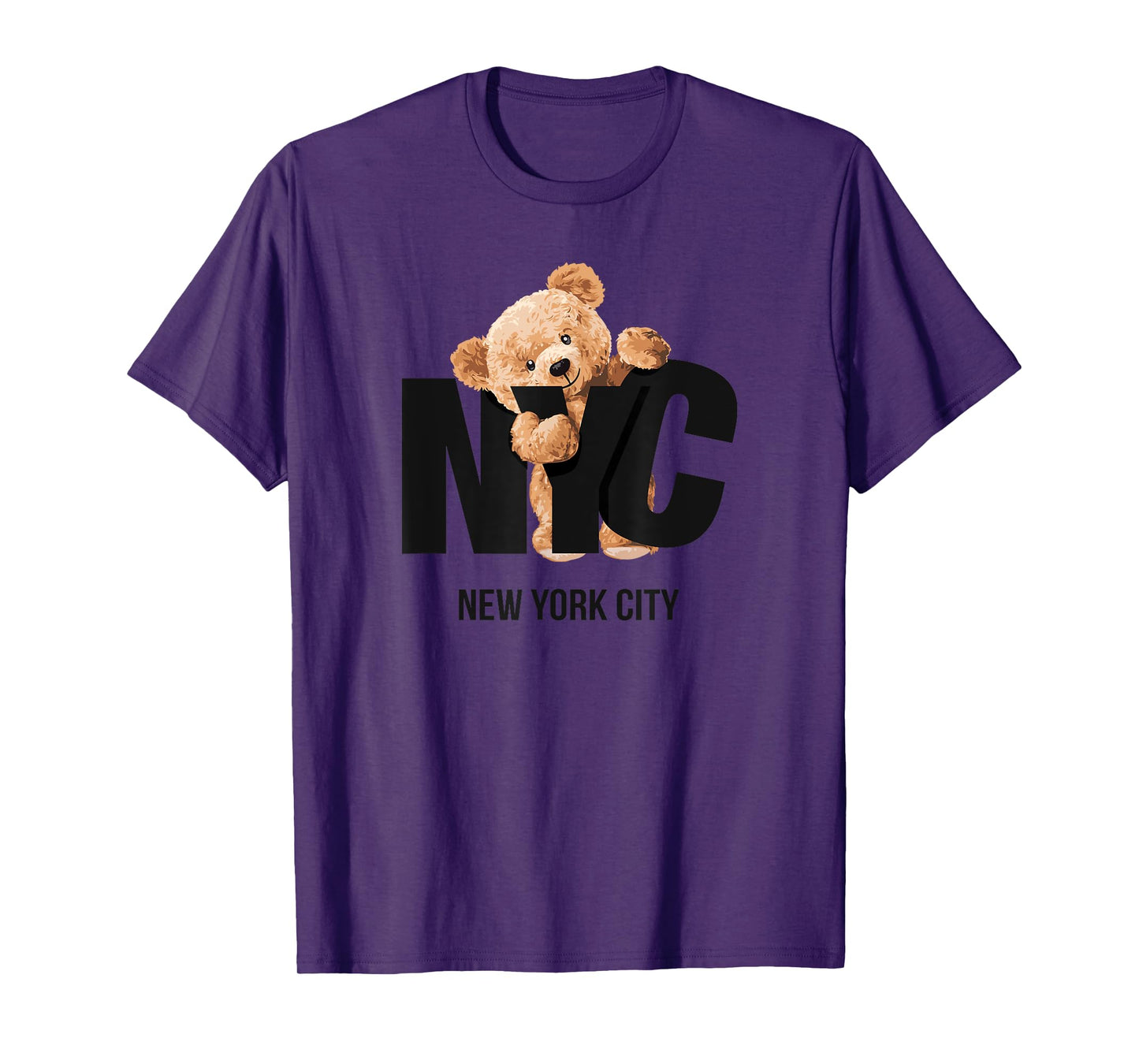 Cool Awesome New York City NYC Teddy Bear Novelty Graphic T-Shirt