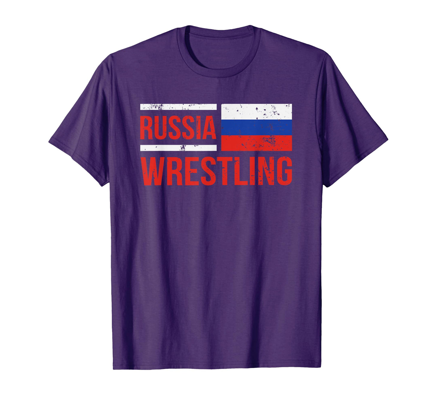 Russia Wrestling RUS Flag Amateur Wrestler Grappling T-Shirt