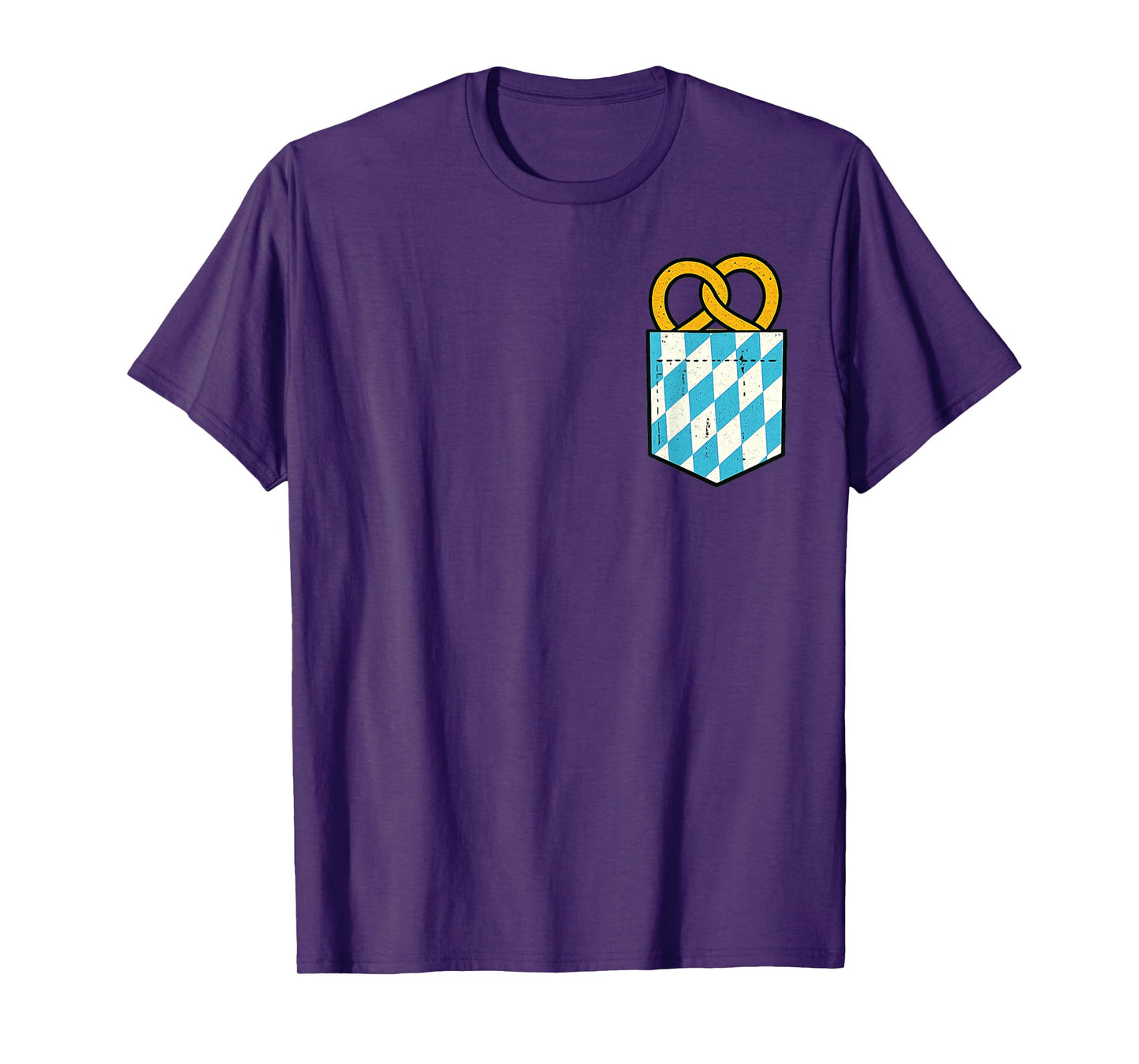 Oktoberfest Bavaria Flag Pocket Pretzel Funny Oktoberfest T-Shirt