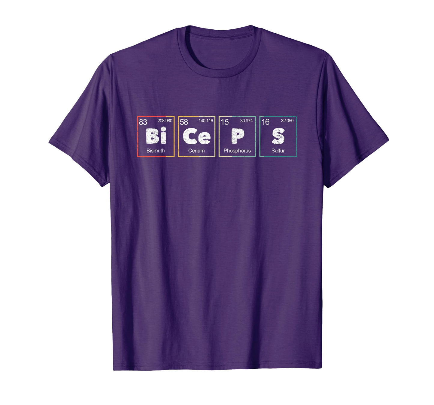 Bodybuilding Weightlifting Biceps Periodic Table Elements T-Shirt