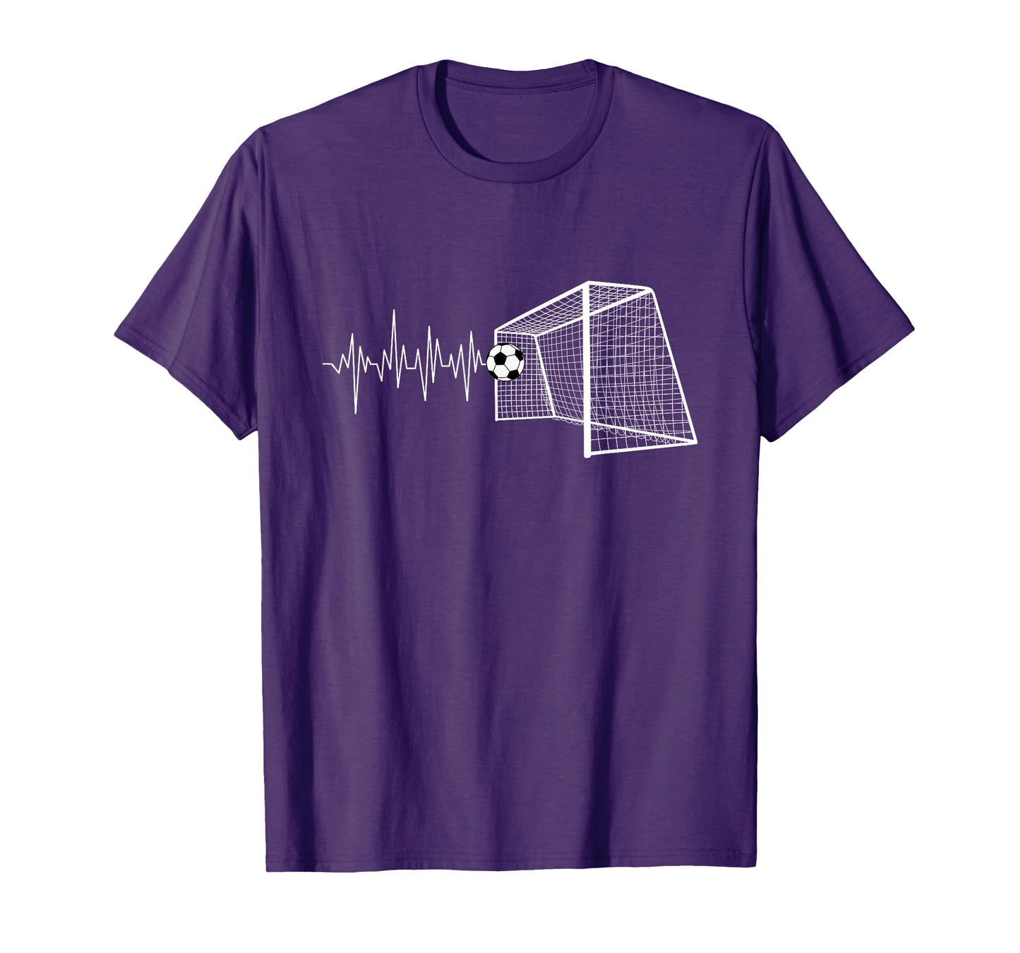 Funny Soccer Heartbeat ECG Football Goal Game Lovers Outfit T-Shirt