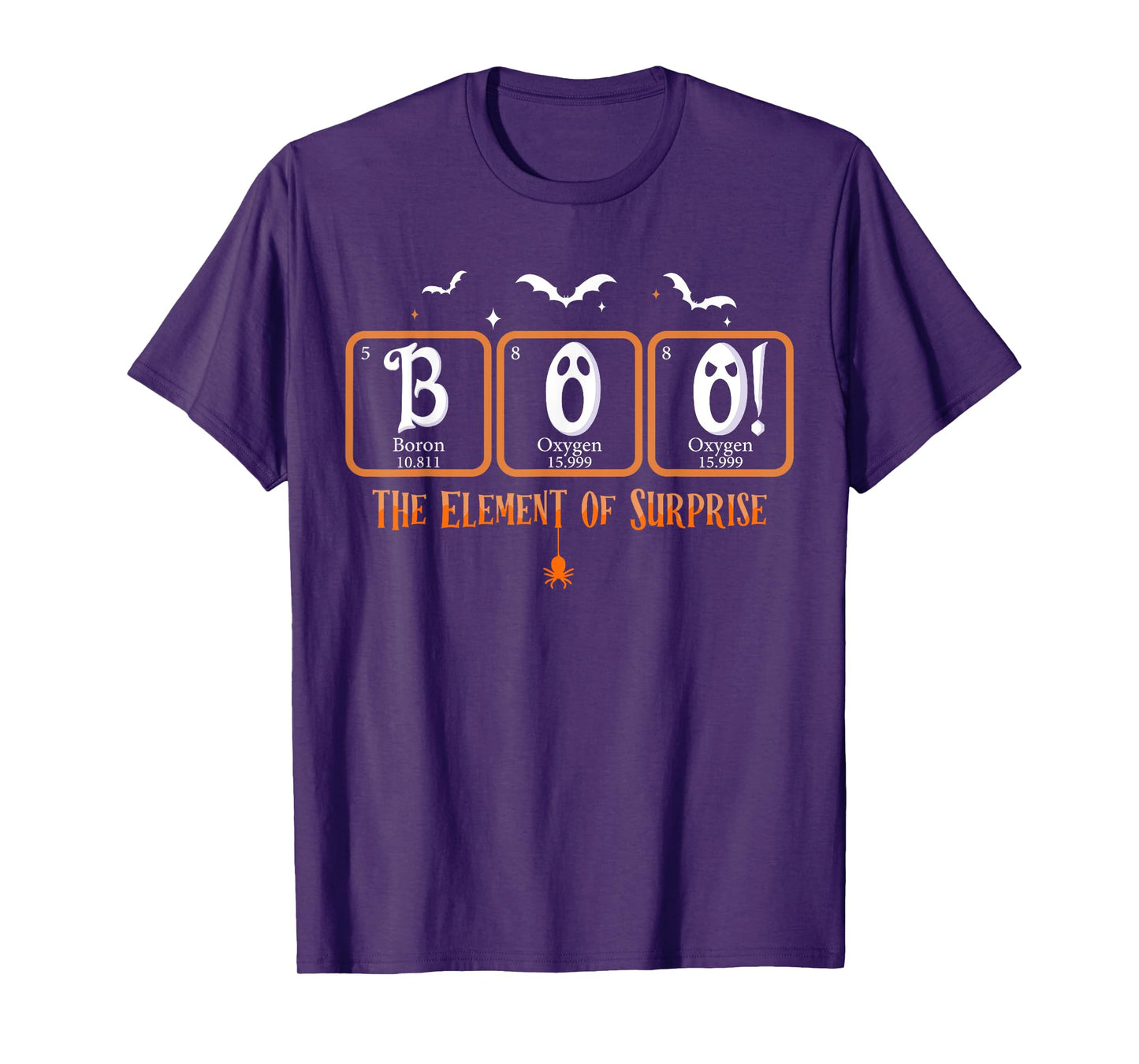 Cute Chemistry Boo The Element Of Surprise Chemist Halloween T-Shirt