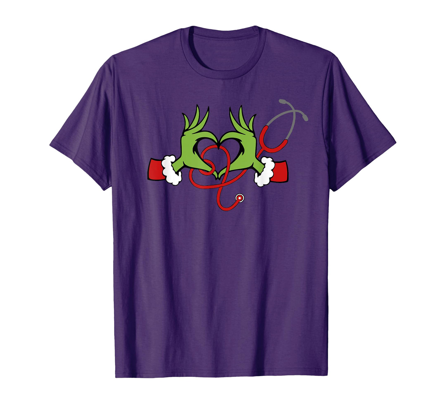 Stethoscope Nurse Merry Christmas Xmas Santa Pajamas Holiday T-Shirt