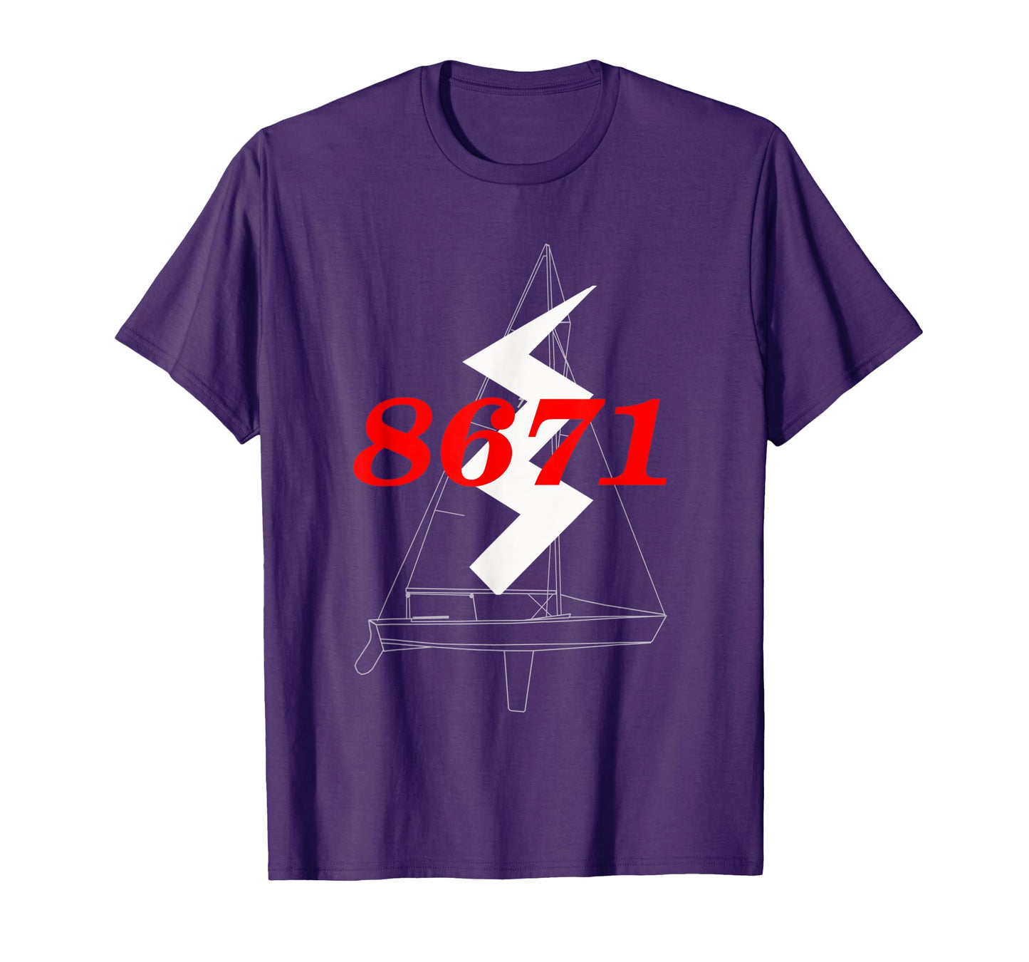 Classic Woody Lightning Sailboat #8671 T-Shirt