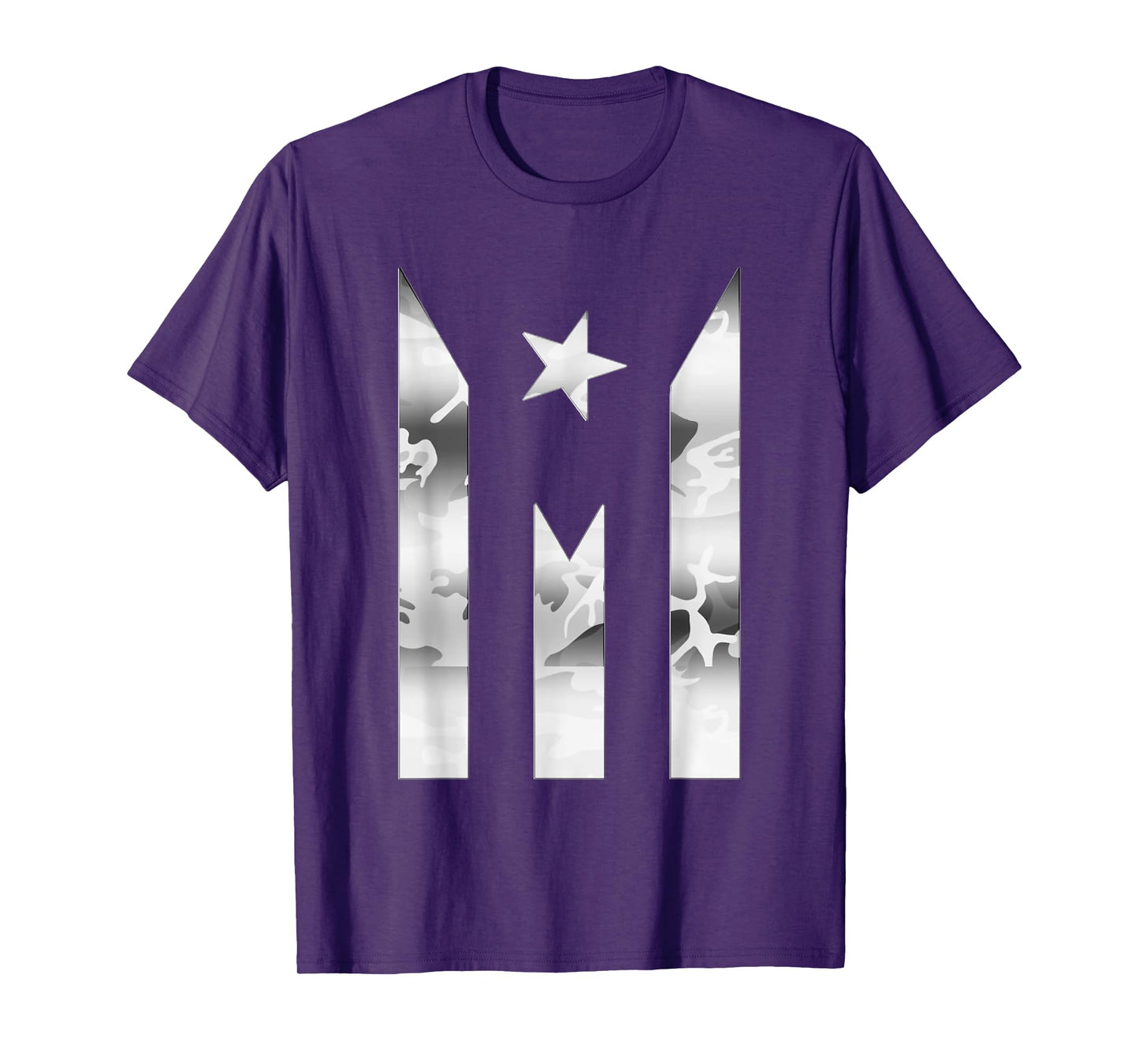 Boricua Strong Puerto Rico Resiste Black Flag Camo T-Shirt - Men's Unisex Adults Classic Fit Short Sleeve Crew Neck T-Shirt - Small - Black - 1 Count
