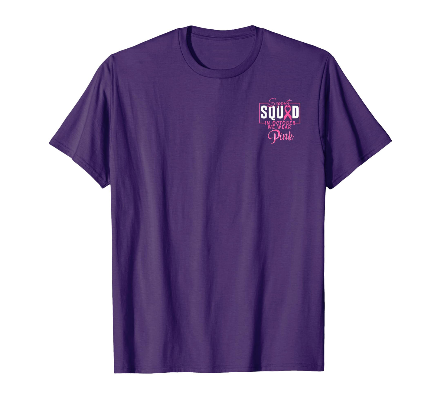 in October We Wear Pink Ghost Witch Breast Cancer (2 Side) T-Shirt