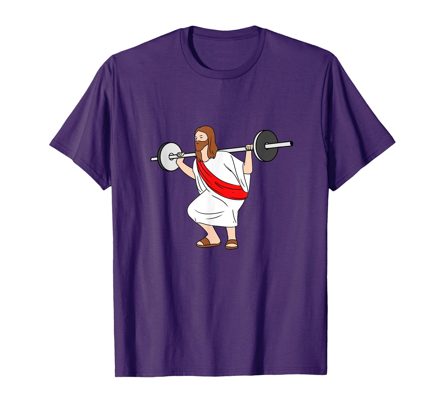 Jesus Doing Squats Jesus Gym T-Shirt