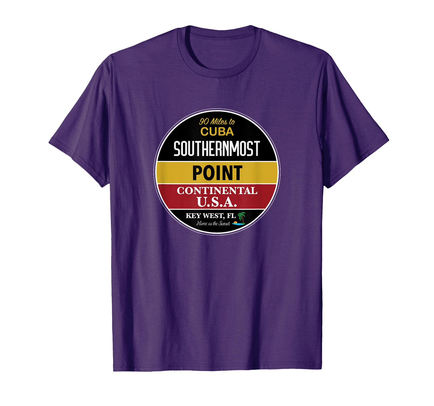 Key West Outfitters Key West Buoy T-Shirt - Men's Unisex Black Short Sleeve Classic Fit T-Shirt - Small - Gym Exercise - Cotton Polyester - Imported