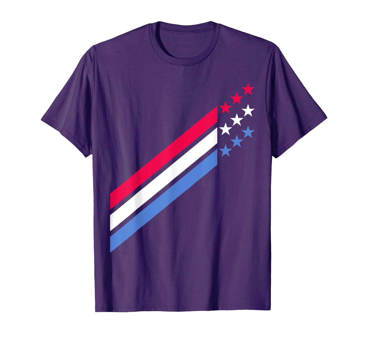 USA American Patriotic Red White Blue Stars & Stripes Sports T-Shirt