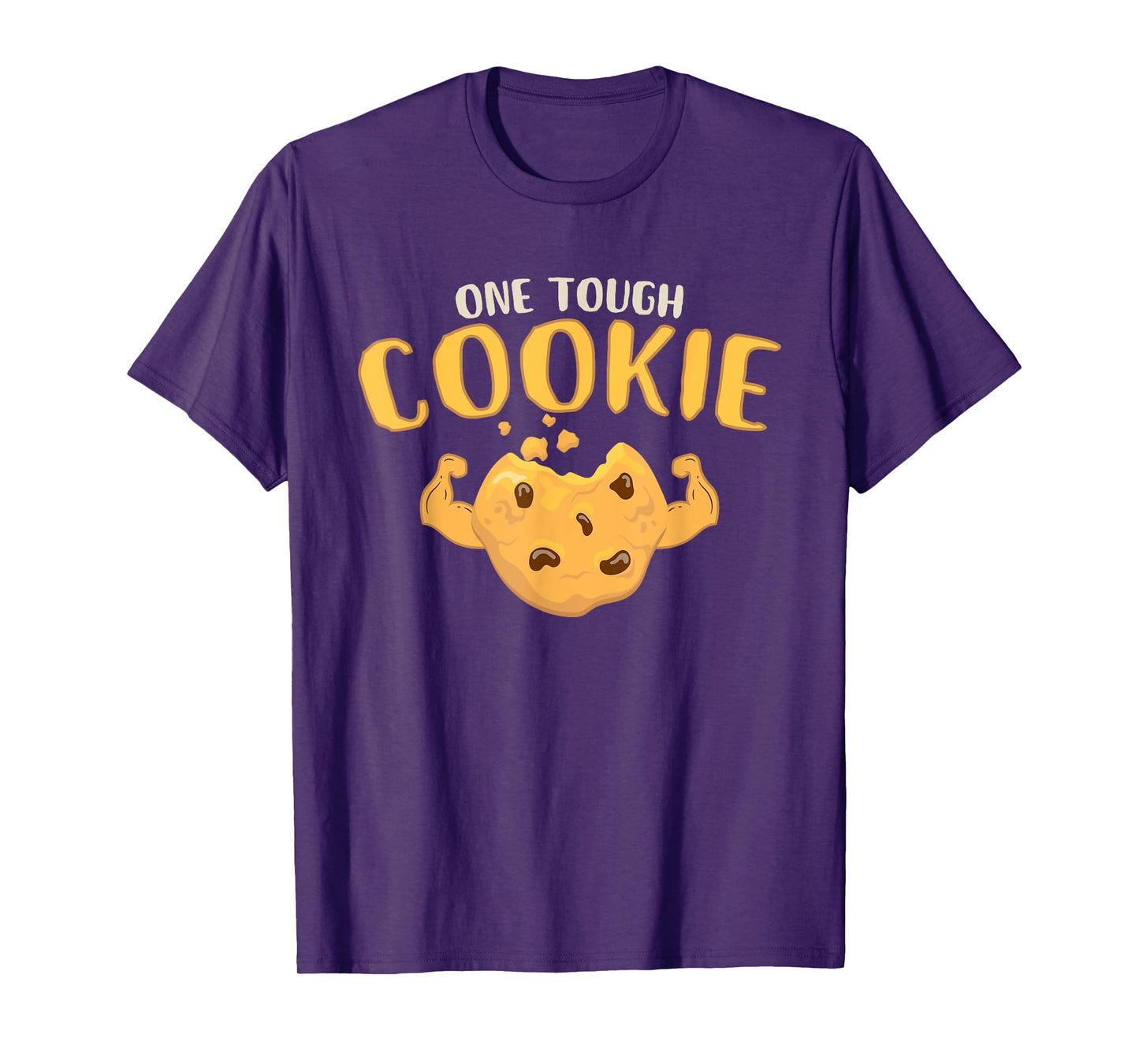 One Tough Cookie - Funny Cute Baking Biceps Tee - Women's Unisex Adults Black Short Sleeve T-Shirt - Small