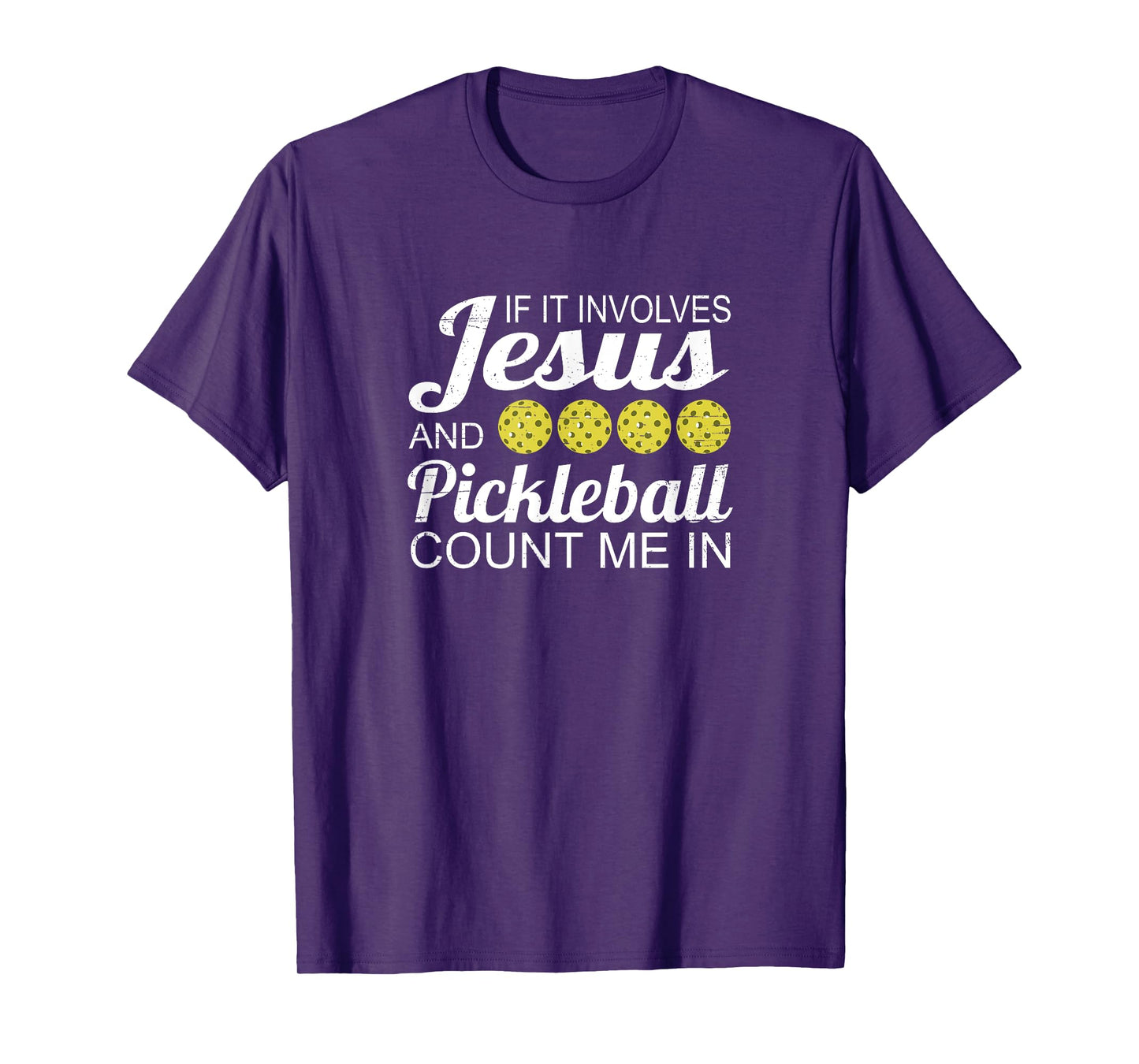 Distressed Jesus Pickleball Player Worship Church Graphic T-Shirt