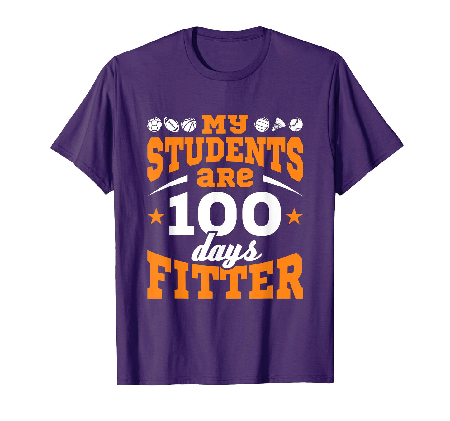 100 Days of School PE Teacher Gym Coach Physical Education T-Shirt for Men Women
