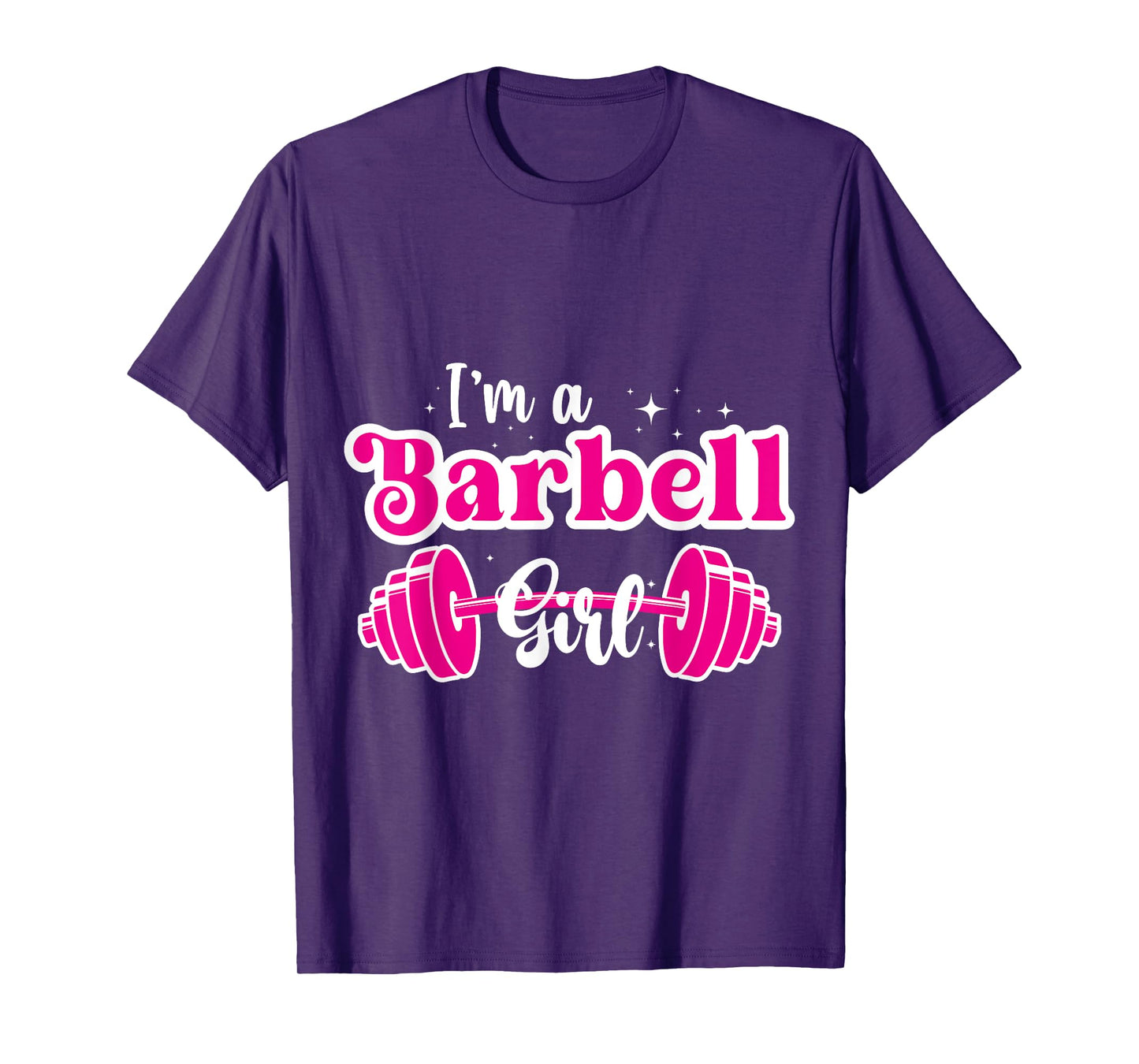 I'm a Barbell Girl Pink Weightlifting Fitness T-Shirt