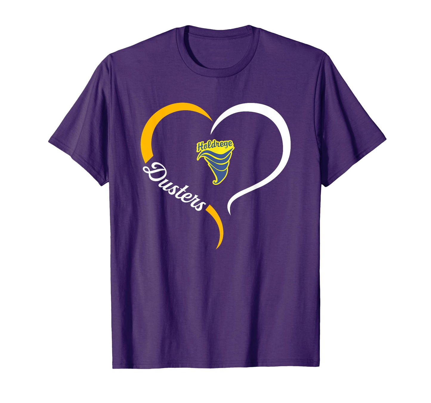 Holdrege Dusters Logo Half Heart Slogan HS T-Shirt