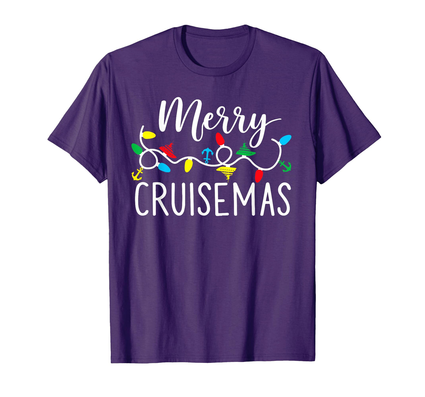 Merry Cruisemas Christmas Lights Pajamas Family Xmas Holiday T-Shirt