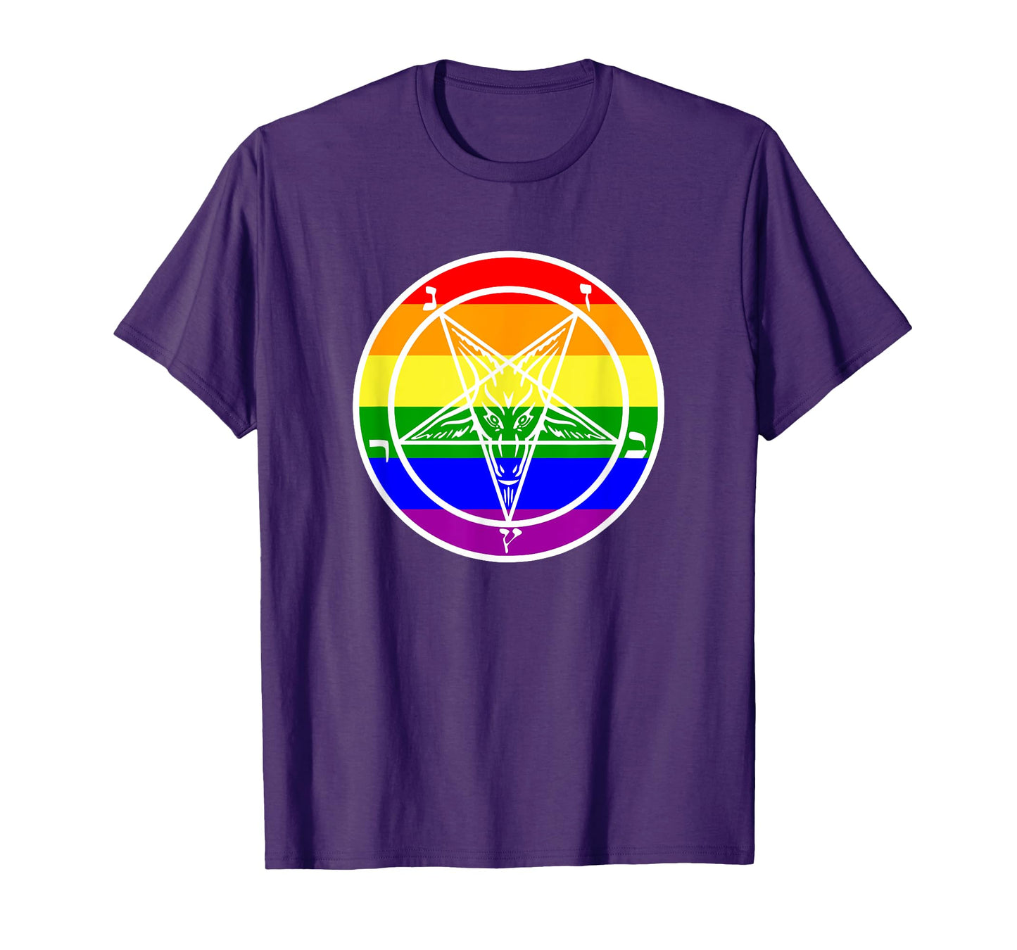 LGBTQ Satanic Devil Pentagram Rainbow flag Gay Pride FLag T-Shirt