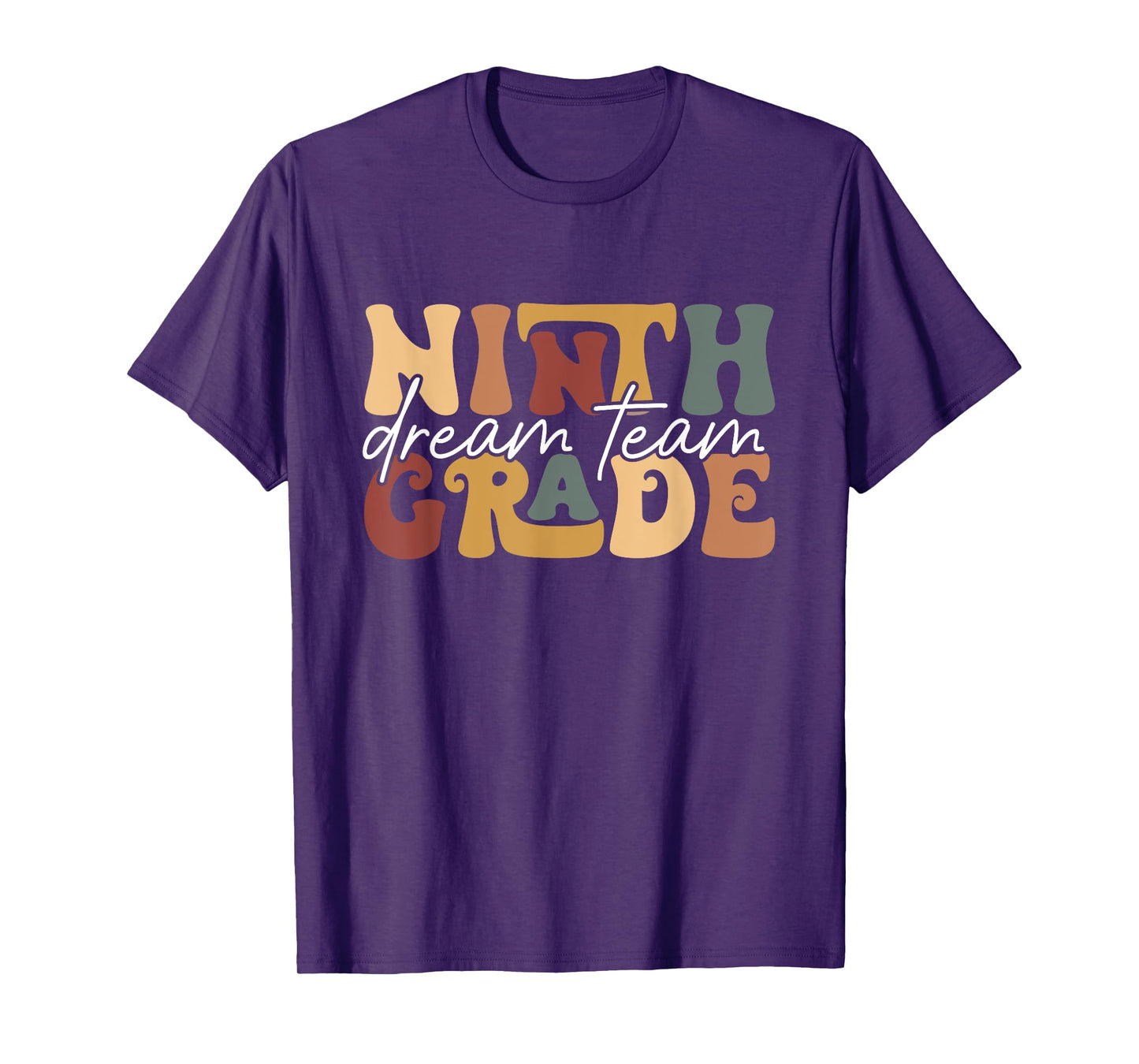 Retro Ninth Grade Dream Team Groovy Teacher Back to School T-Shirt