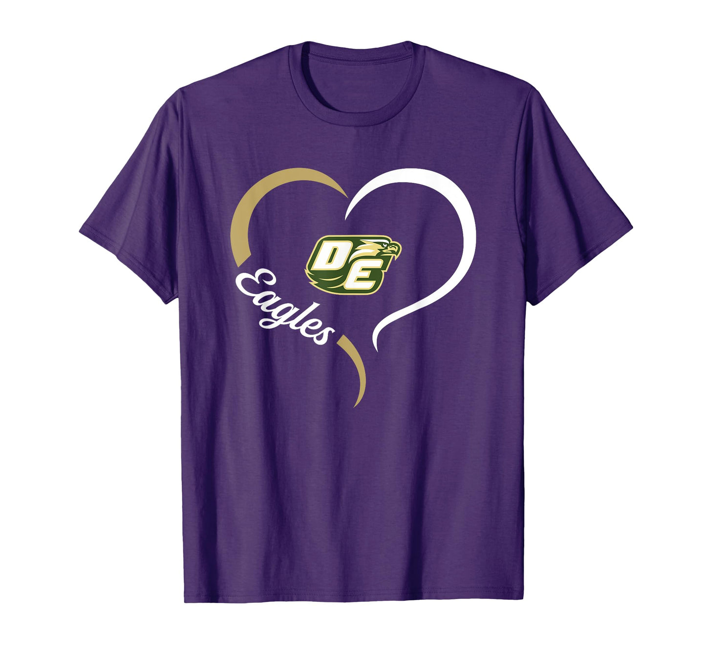 Desoto Eagles Logo Half Heart Slogan HS T-Shirt