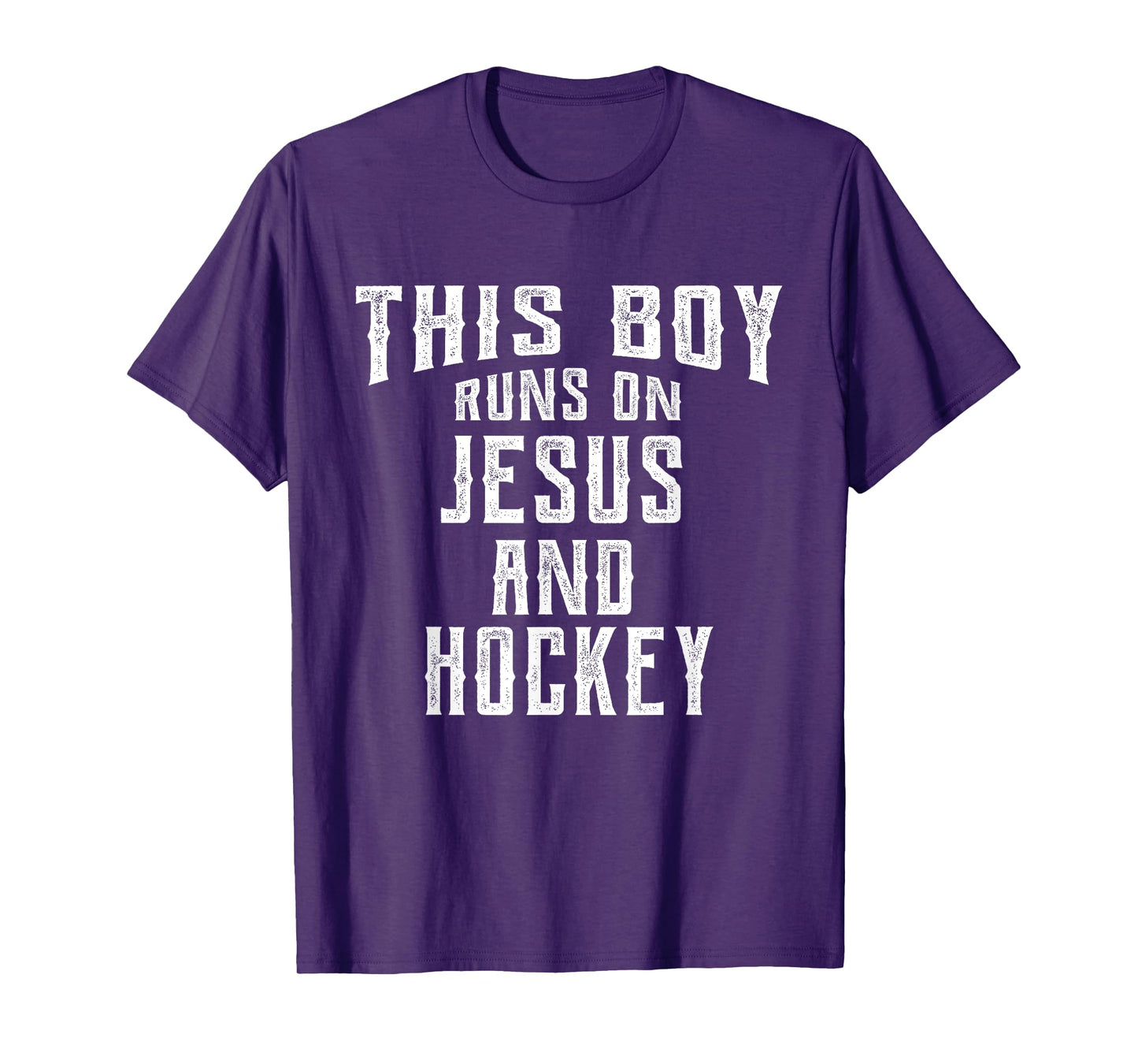 This Boy Runs On Jesus And Hockey Christian Gift T-Shirt