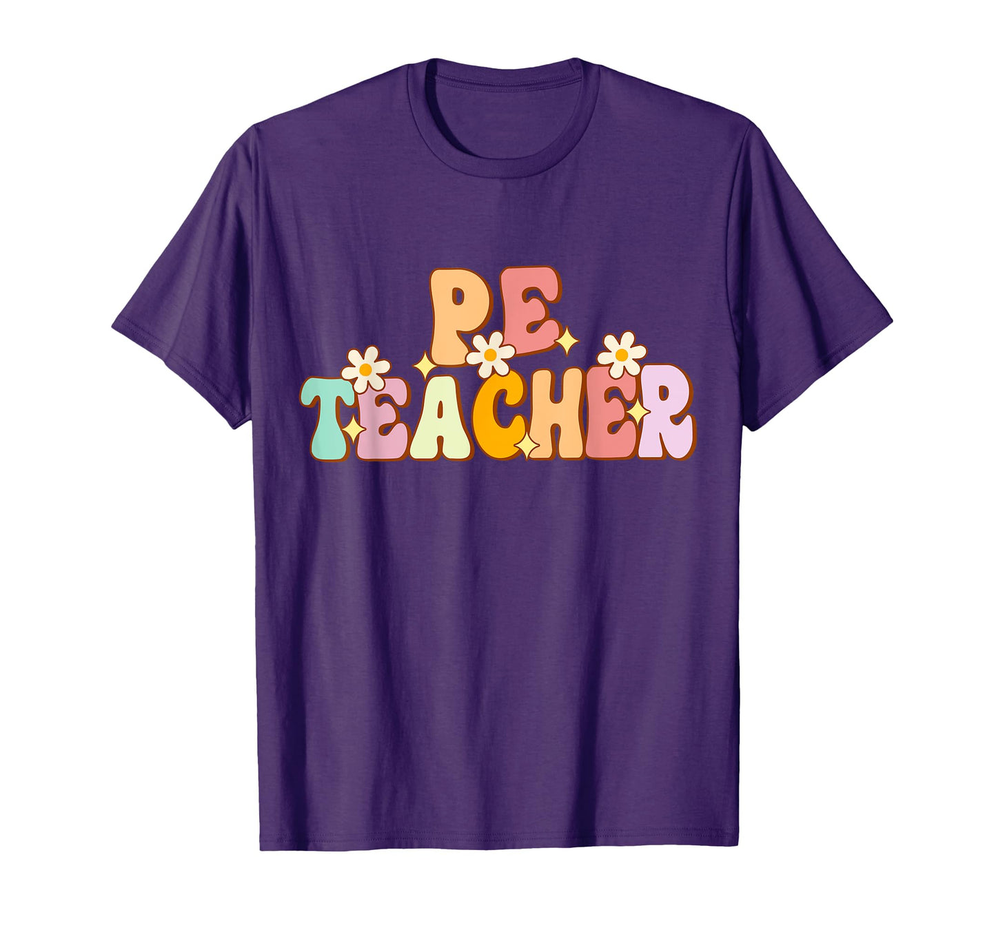 Groovy Physical Education Teacher PE Squad back To School T-Shirt
