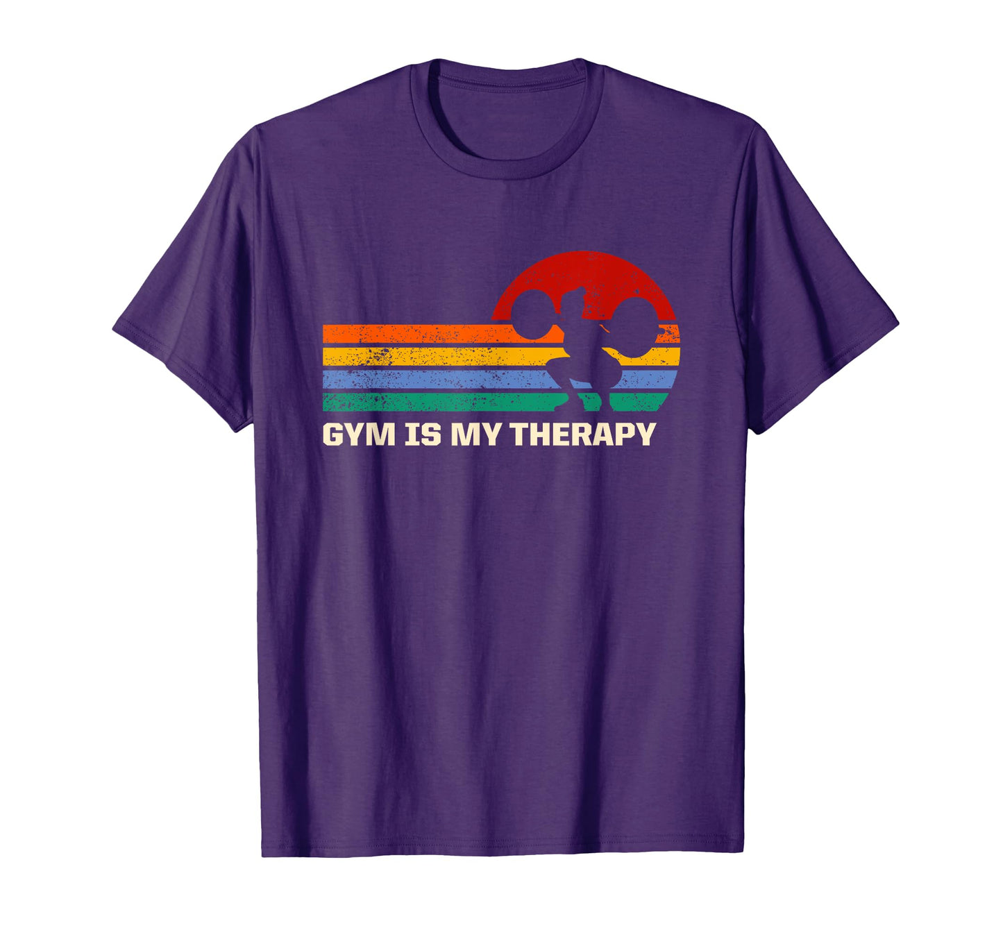 Gym Is My Therapy Workout Sayings Fitness Quotes Health T-Shirt
