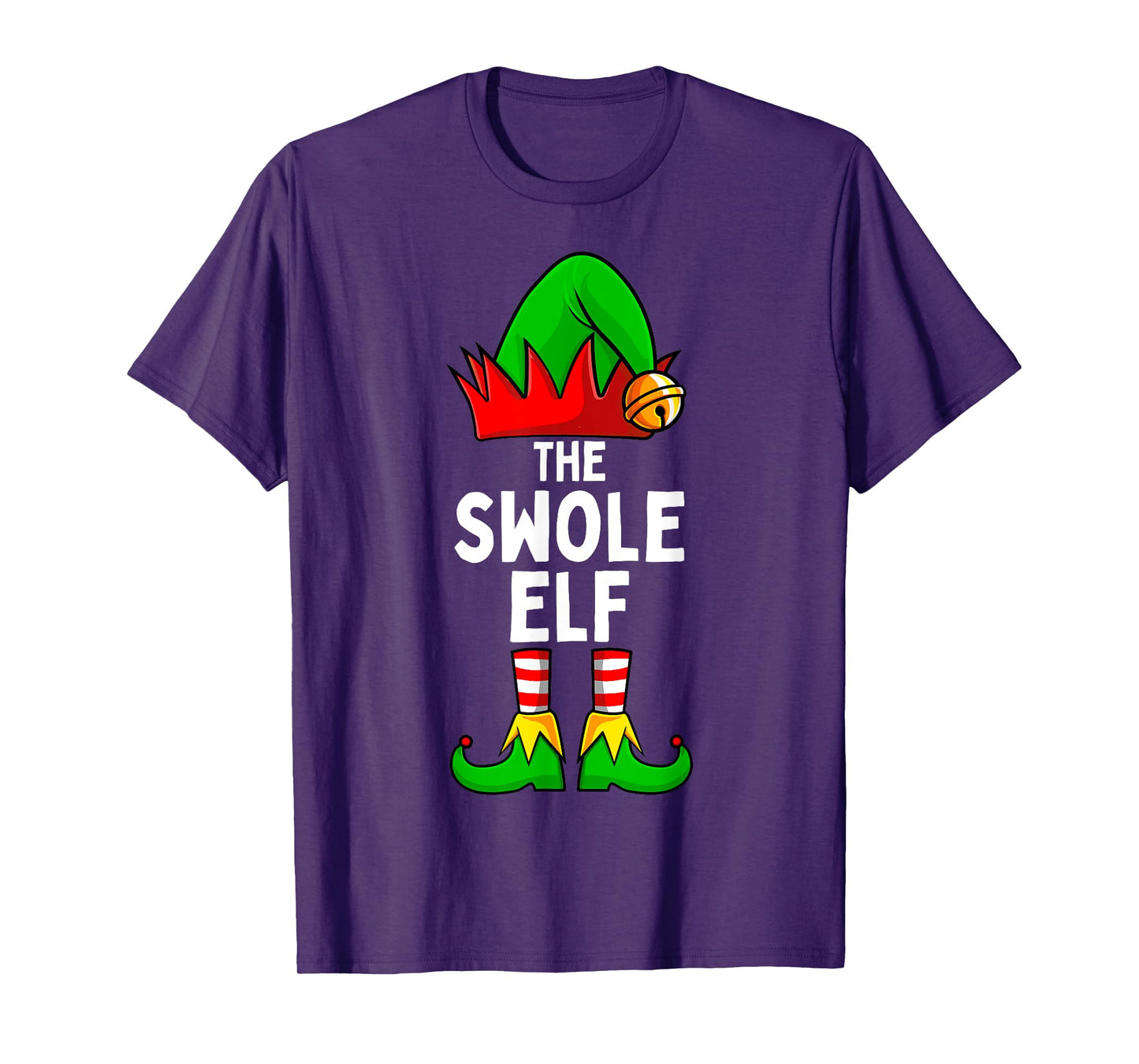 Swole Elf Matching Family Christmas T-Shirt