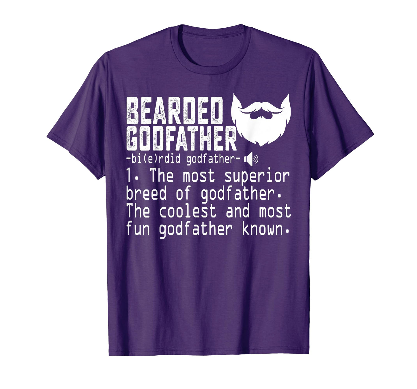 Bearded Godfather Definition Funny Father Grandpa Uncle Gift T-Shirt